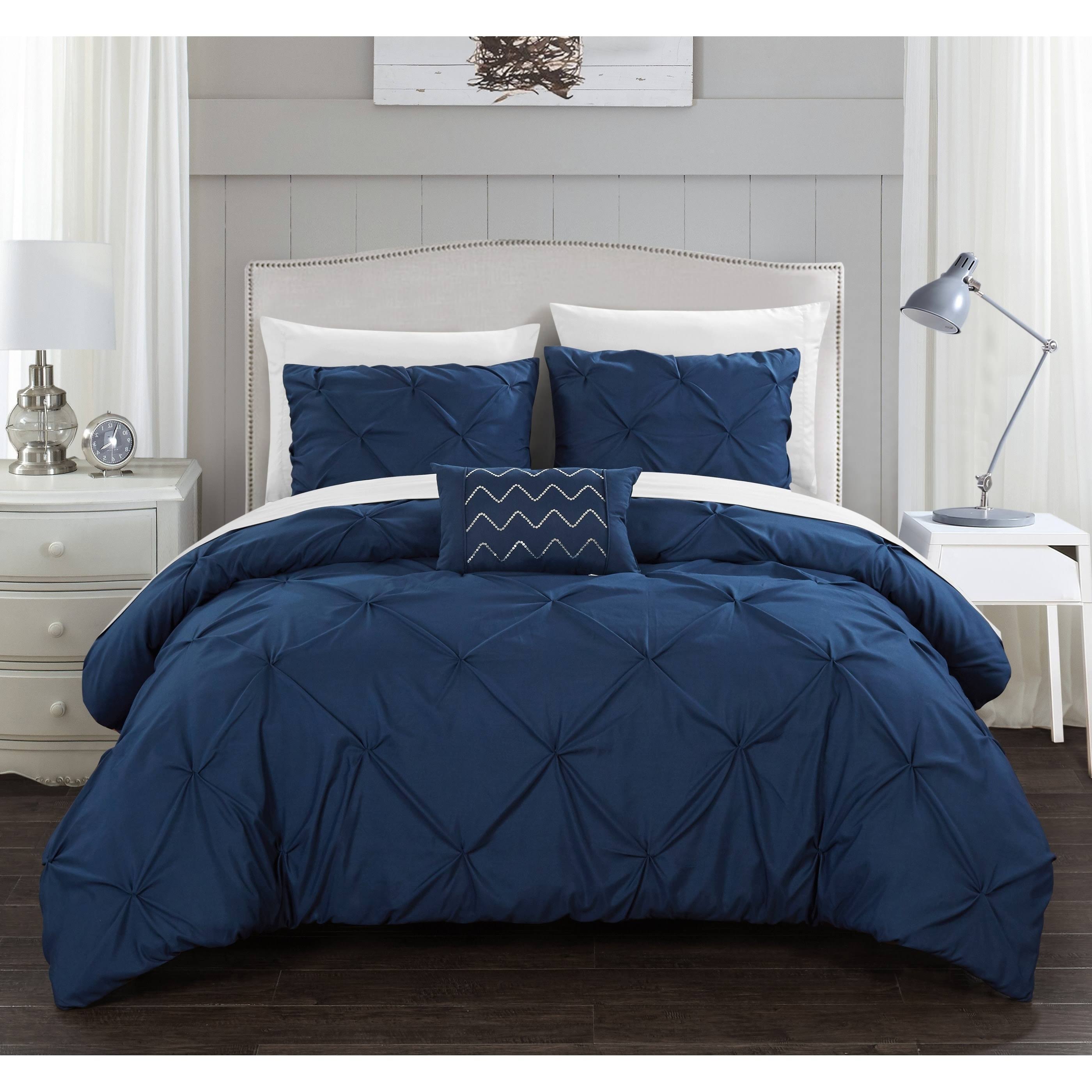 Chic Home Whitley 4 Piece Pinch Pleated Duvet Cover Set - King R6_BJNWECSJ
