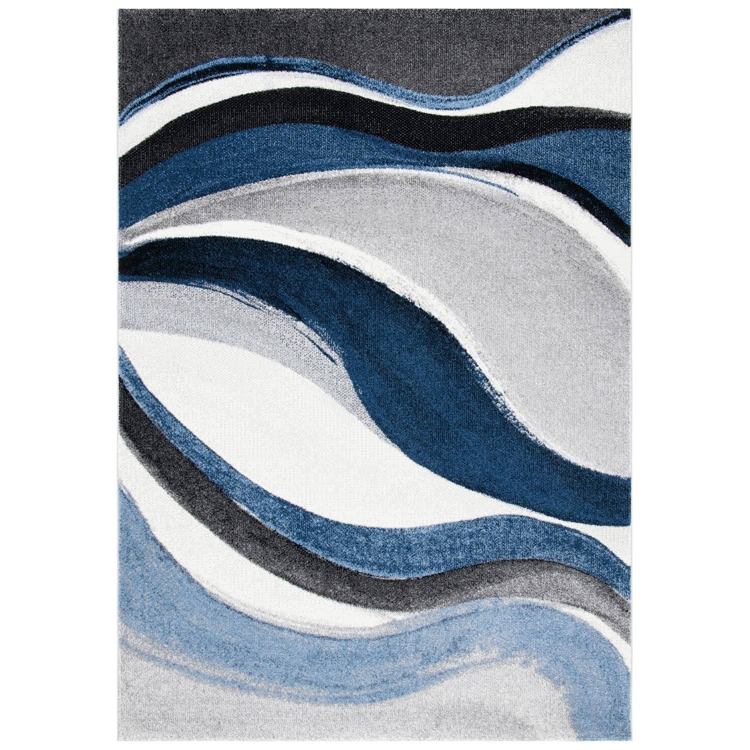 Safavieh Hollywood Rug Collection HLW766F - Grey / Blue - 2'-7 BS_MEDHGHZY