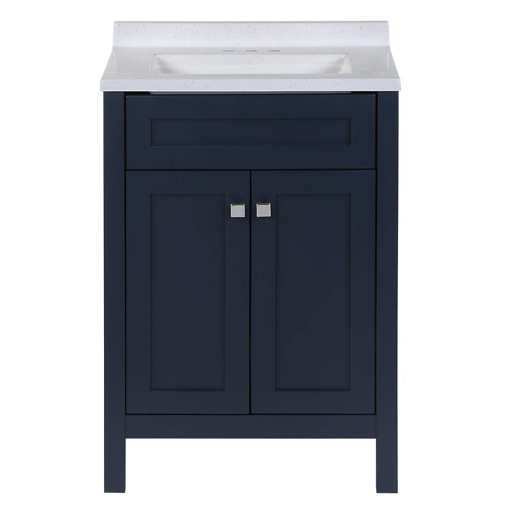 Home Decorators Collection Maywell 24.5 in. W x 18.75 in. D x 37.7 in. H Bath Vanity in Blue with Solid Surface Vanity Top in Sn GI_XXTOOGQL