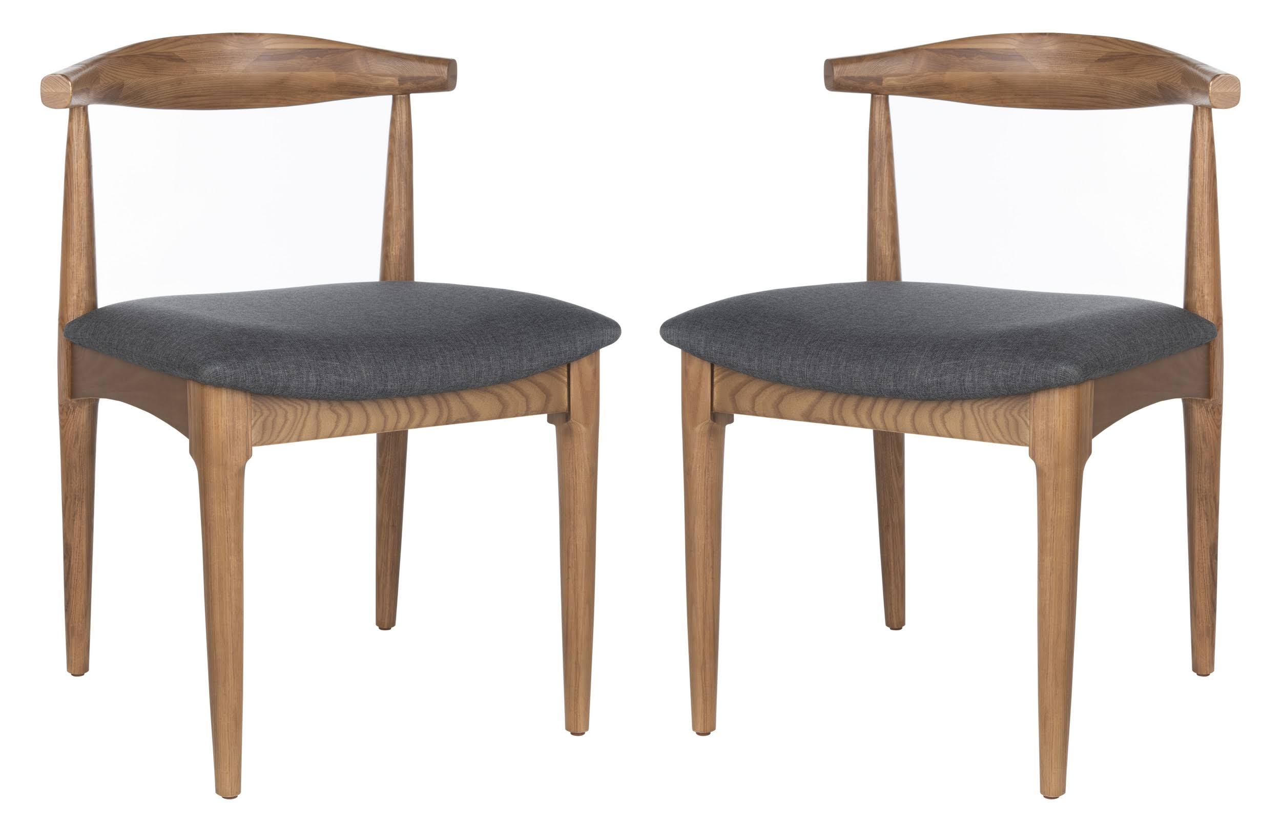 Safavieh Lionel Retro Dining Chair, Set of 2 - Brown Dark Grey OU_BPBI7NCQ