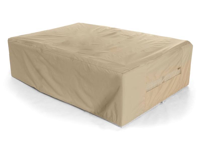 Outdoor Sectional Set Cover - Fits Up To 138, Weatherproof, Durable Heavy Duty Poly, 10-Year Warranty - Prestige, Stone - AF_7GCXVCVC