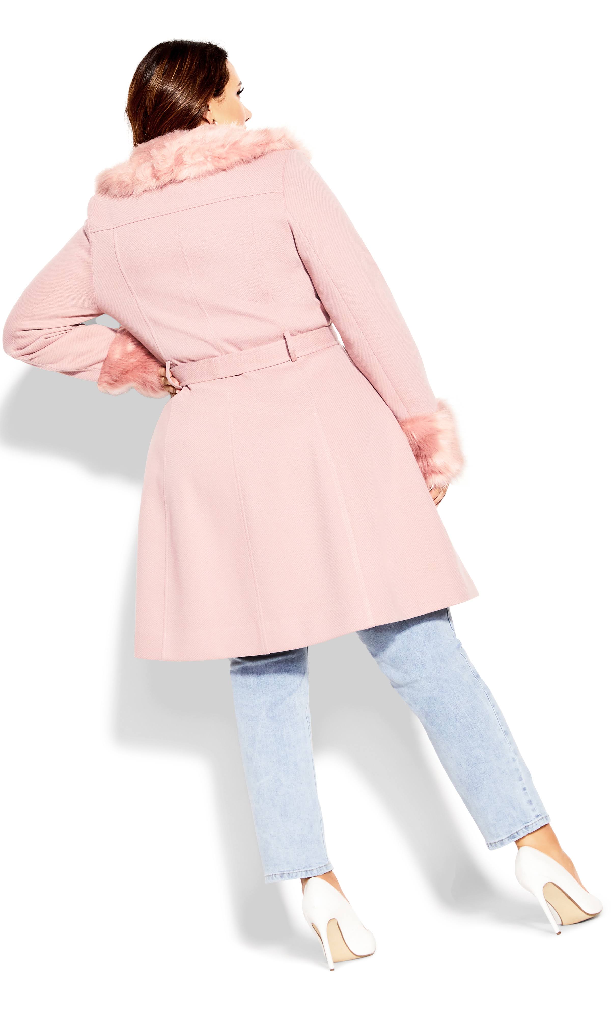City Chic | Women's Plus Size Make Me Blush Coat - Blush - VW_PXQF3641