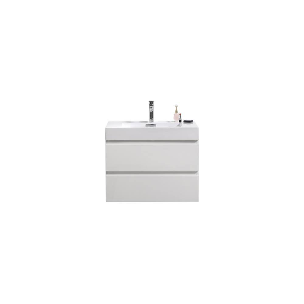 Moreno Mof 30 Inch Wall Mounted Modern Bathroom Vanity With Acrylic Sink (High Gloss White) 6P_SSNUBBDY