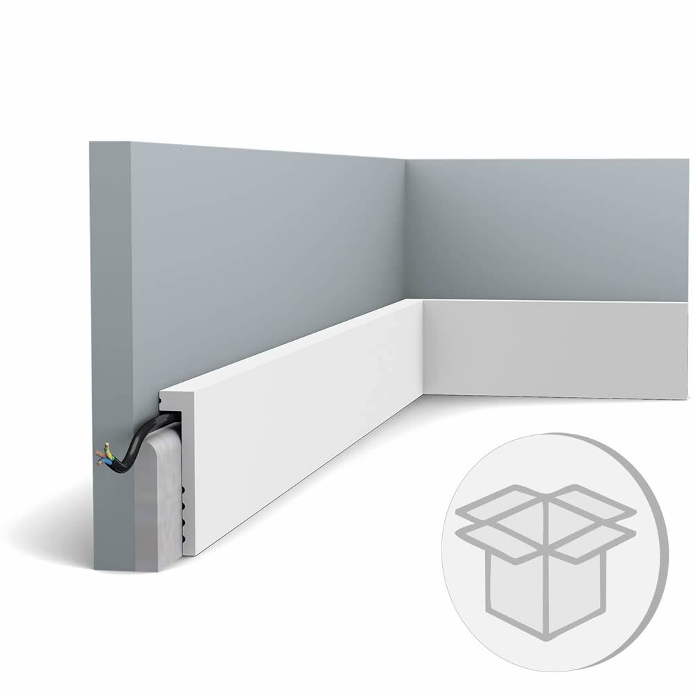 Orac Decor 7/8 In. D X 4 In. W X 78-3/4 In. L Primed White High Impact Polystyrene Baseboard Moulding (20-Pack) Sx171-EE_OZPCTYSP