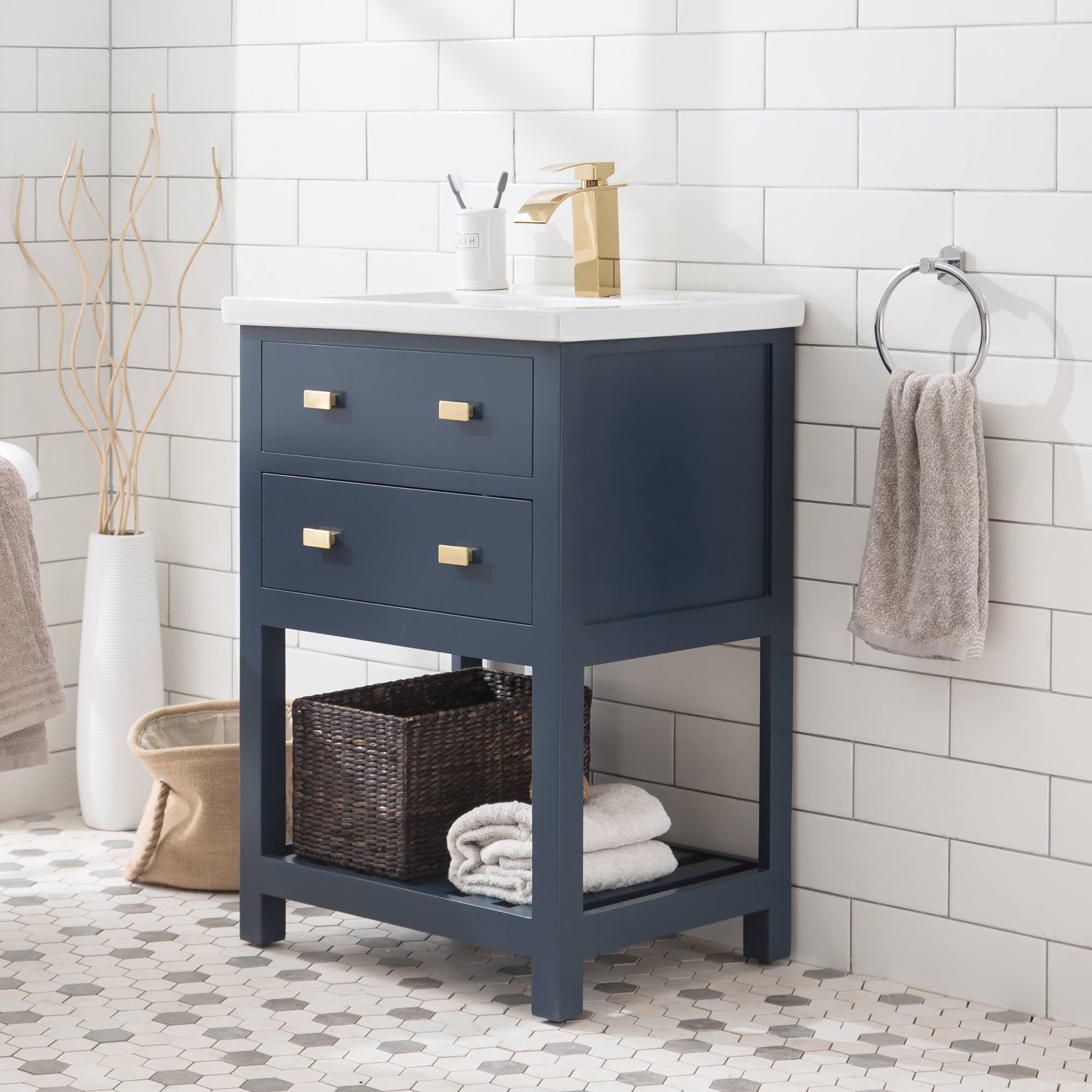 Water Creation 24 Inch Monarch Blue Mdf Single Bowl Ceramics Top Vanity With U Shape Drawer From The Viola CD_8LTVCRGA