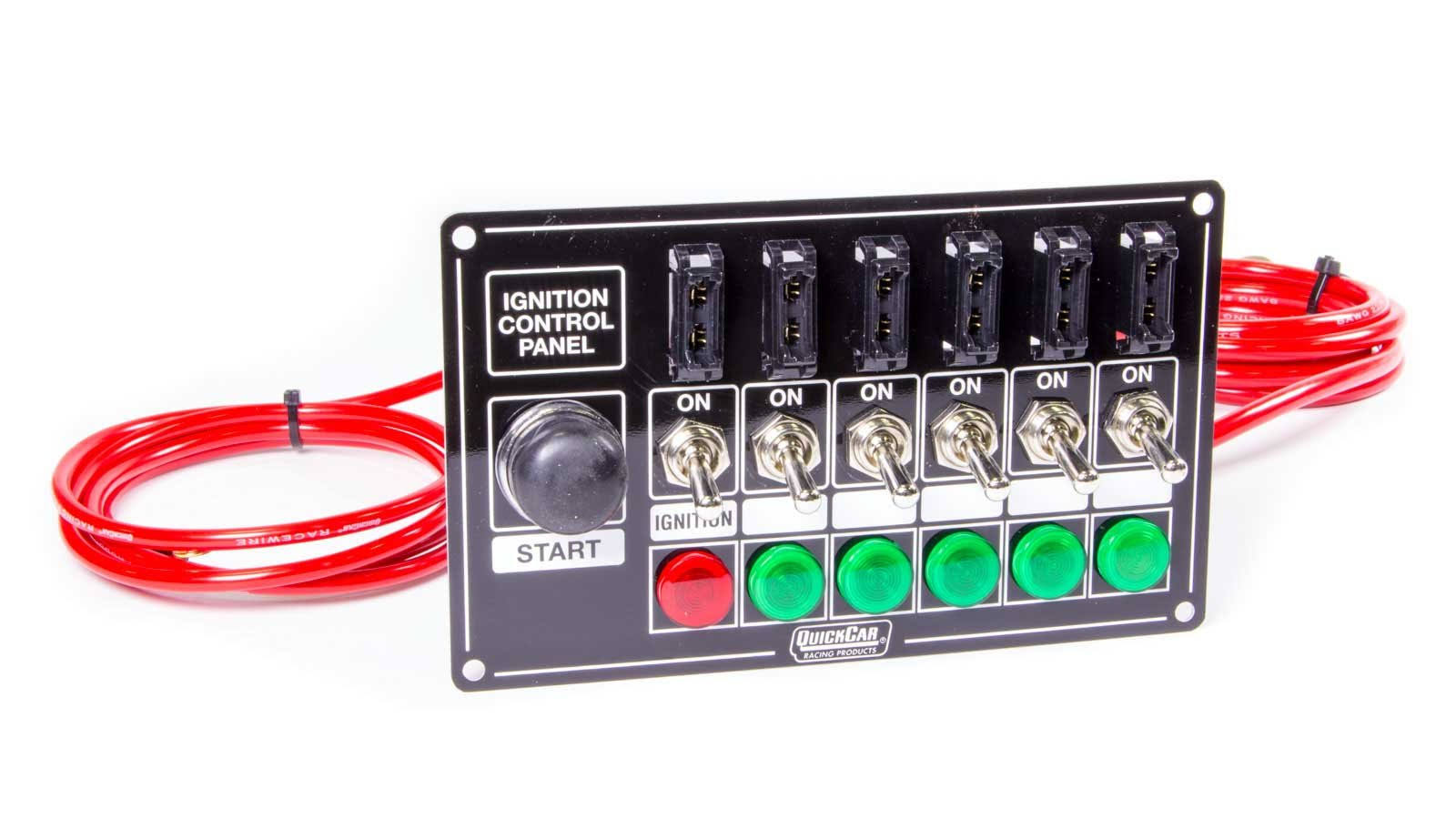 Quickcar Racing Products 50-864 Ignition Panel Blk Fused W/Start But. & AF_IFOXI4SG