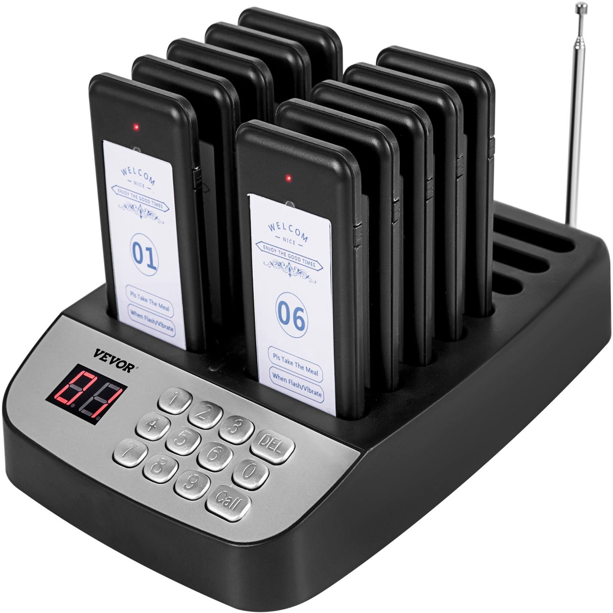 Vevor Restaurant Pager Paging System 10 Coasters Wireless Pagers For XQ_ZOTMMTU9