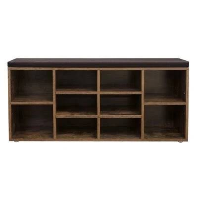 Ebern Designs Cubbie Shoe Storage Bench Finish: Rustic T4_DMGL9IMZ