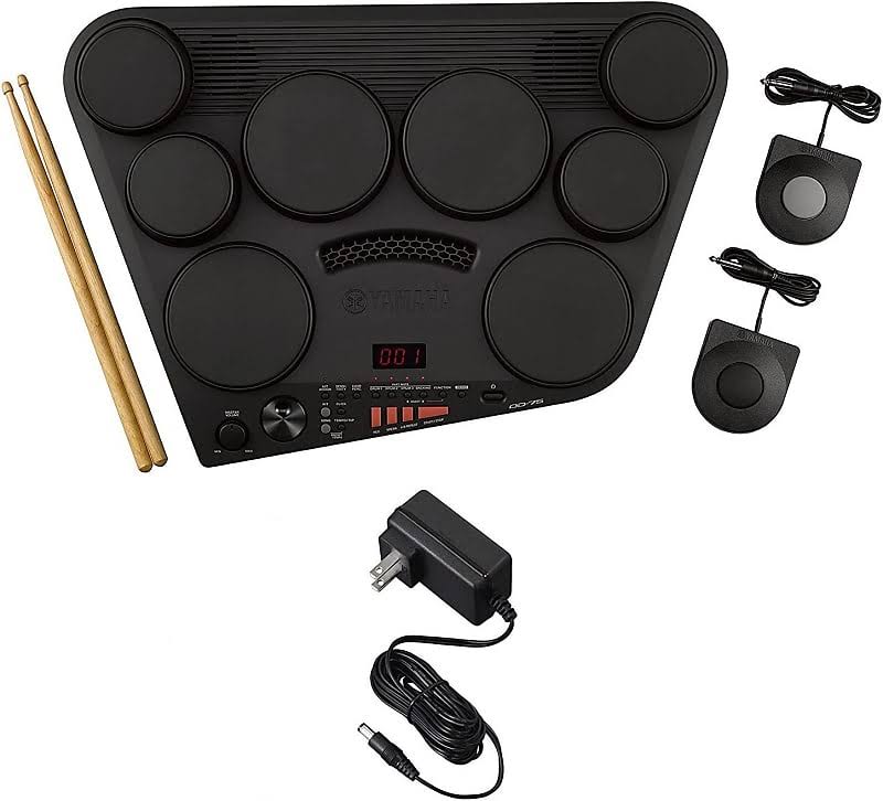 Yamaha Dd75ad Portable Digital Drums Package With 2 Pedals, Drumsticks - Power Supply MQ_SPFPYUAX