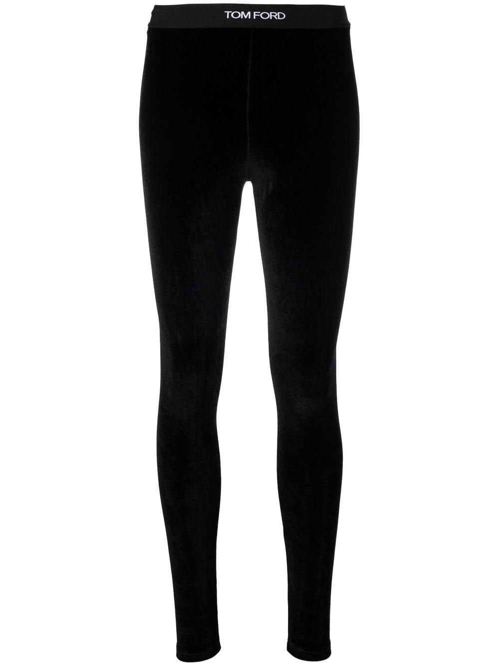 Tom Ford Women's Logo Velvet Leggings - JH_94N7TWSL