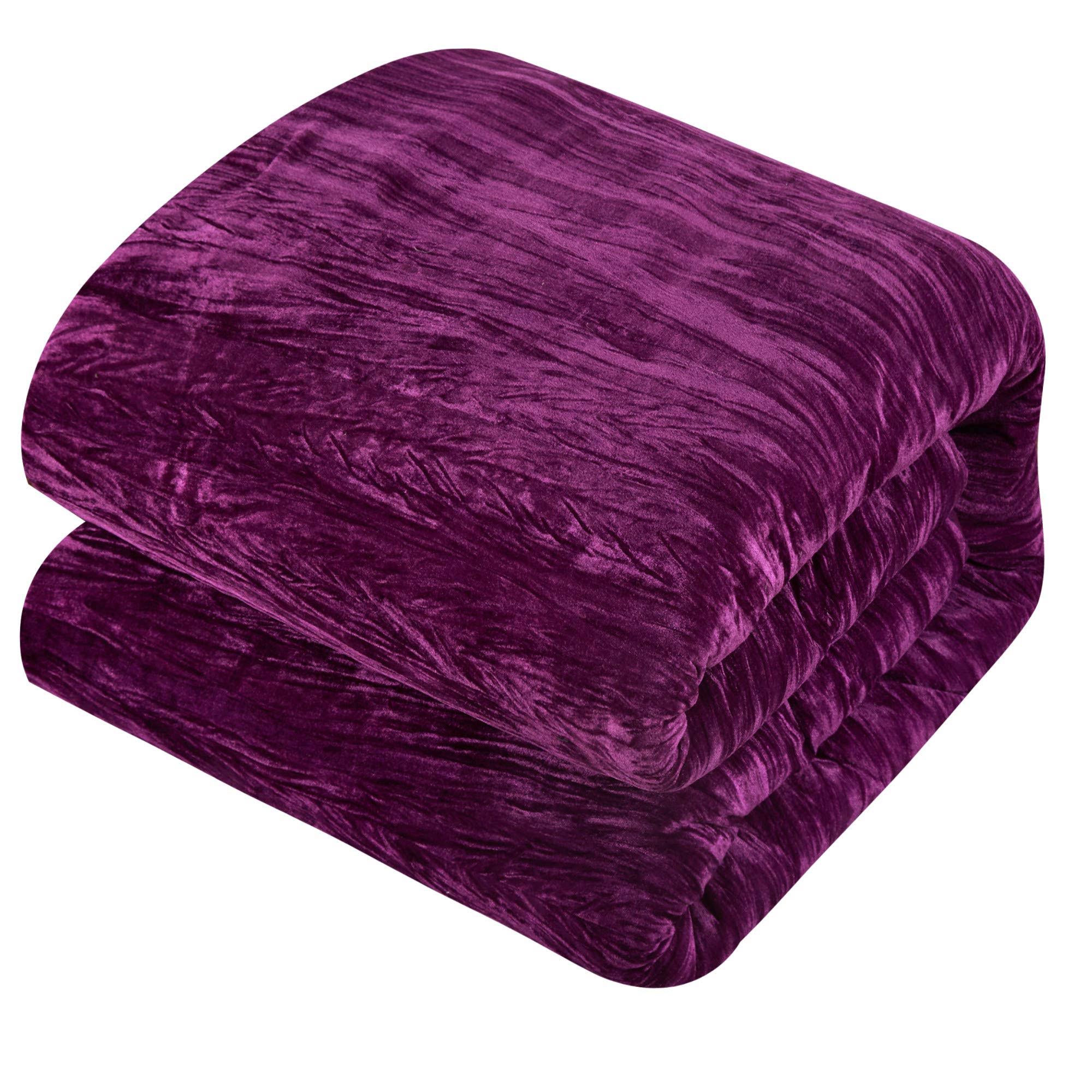 Chic Home Westmont 4 Piece Velvet Comforter Set Plum SA_B9OR1OZG