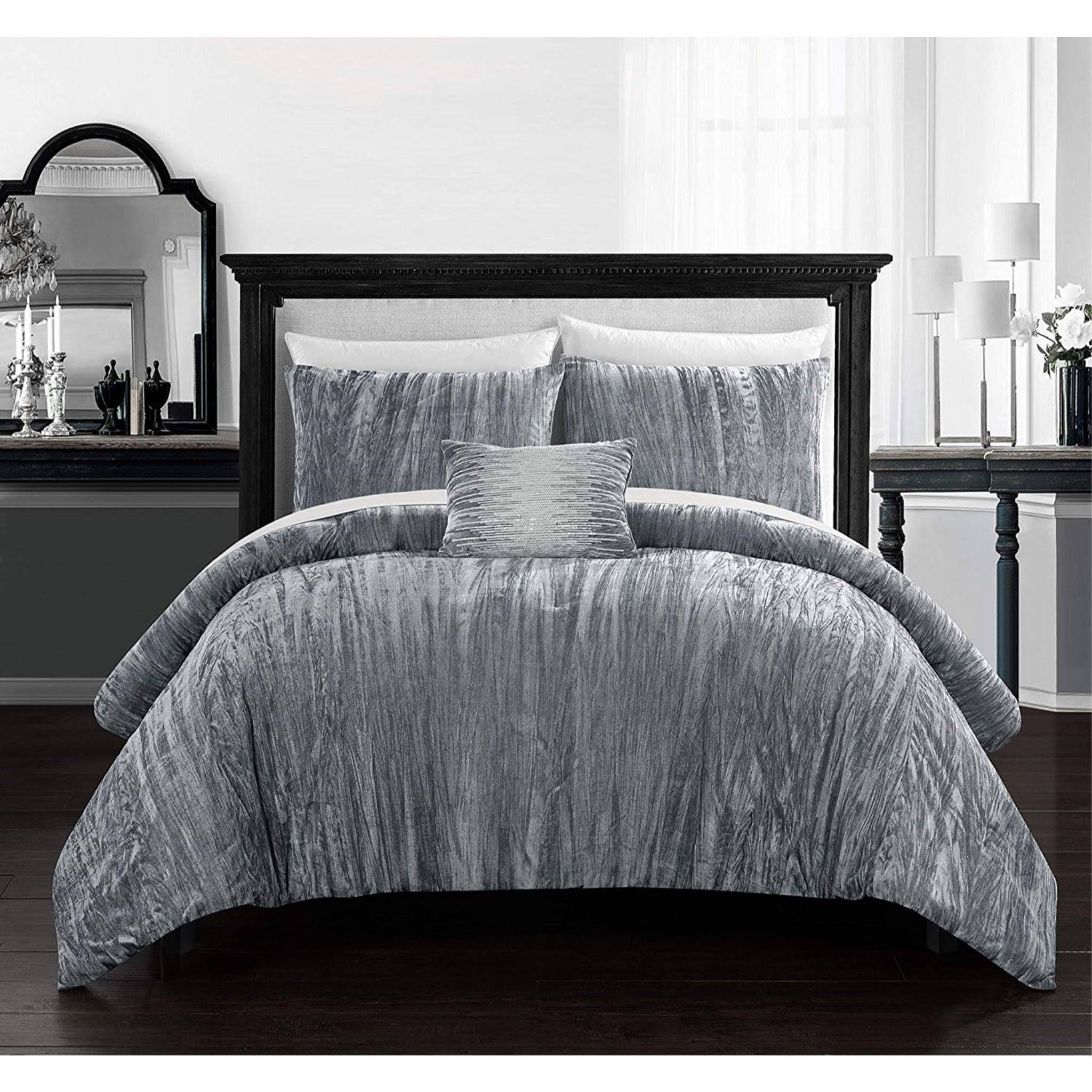 Chic Home Westmont 4 Piece Velvet Comforter Set Plum SA_B9OR1OZG