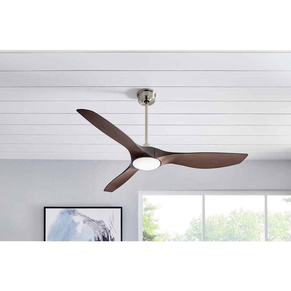 Home Decorators Collection Marlon 66 In. Integrated Led Indoor Brushed Nickel Ceiling Fan With Light And Remote H6_KSOWVOHC