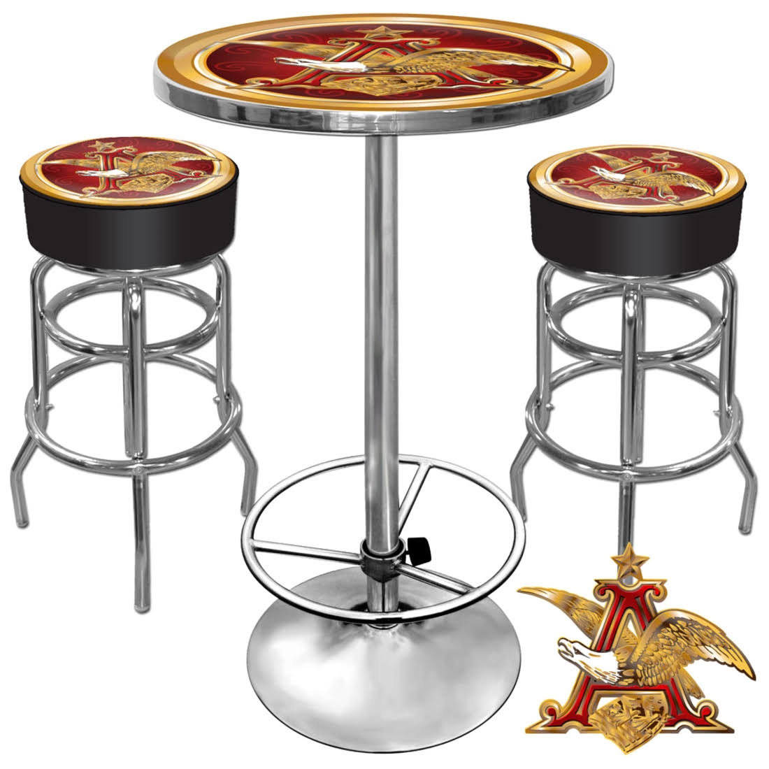 Trademark Ultimate A & Eagle Gameroom Combo - 2 Bar Stools And AT_KWZJH4AL