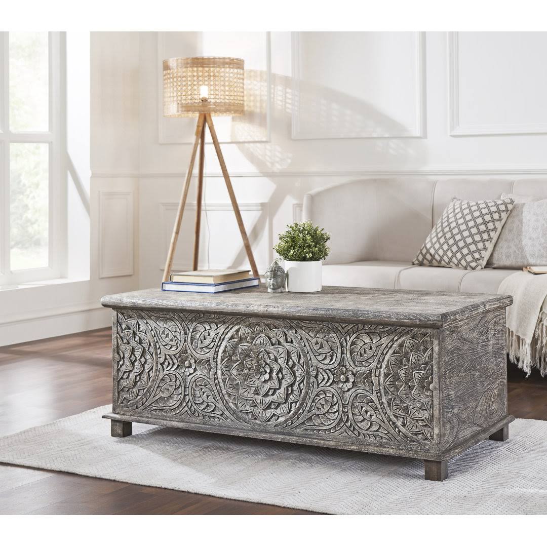 Bungalow Rose Ivaan Trunk Coffee Table With Lift Top, Y0_FXDPD174
