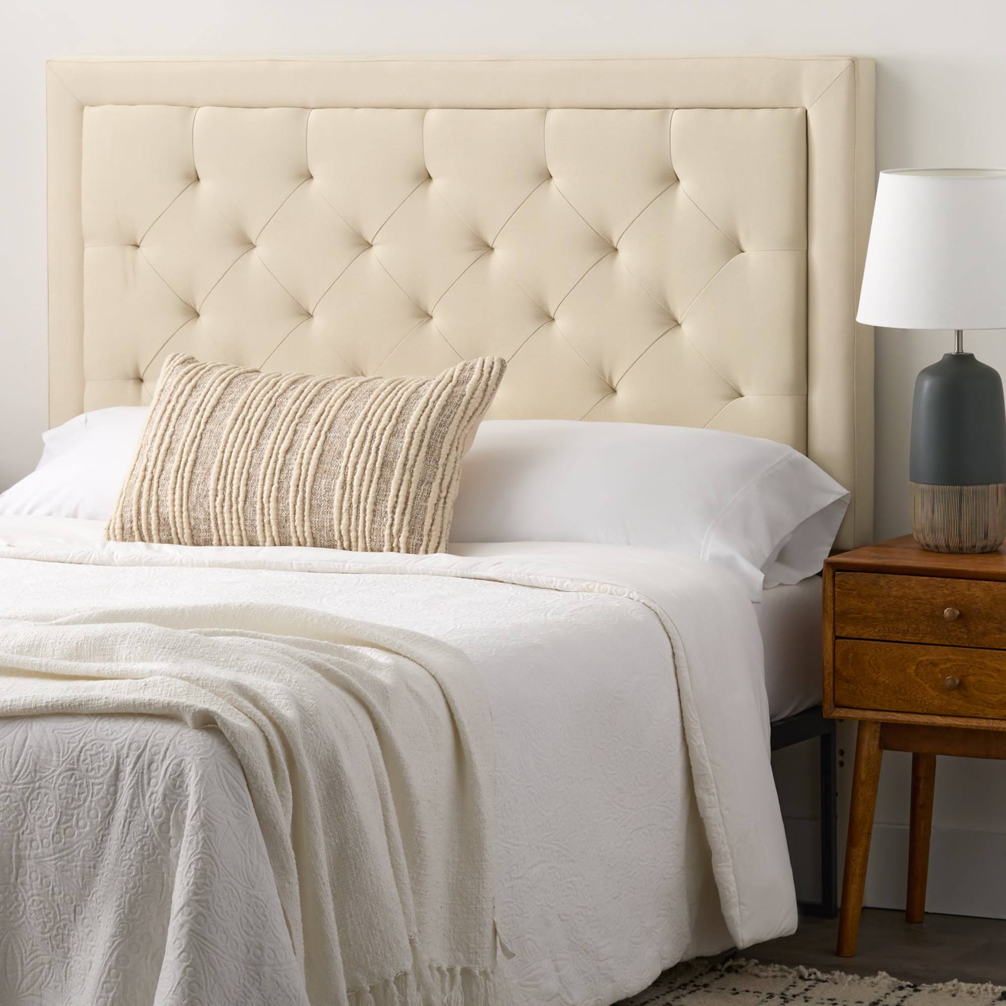 Rest Haven Medford Rectangle Upholstered Headboard With Diamond Tufting, Queen, ZZ_BLFV2CBX