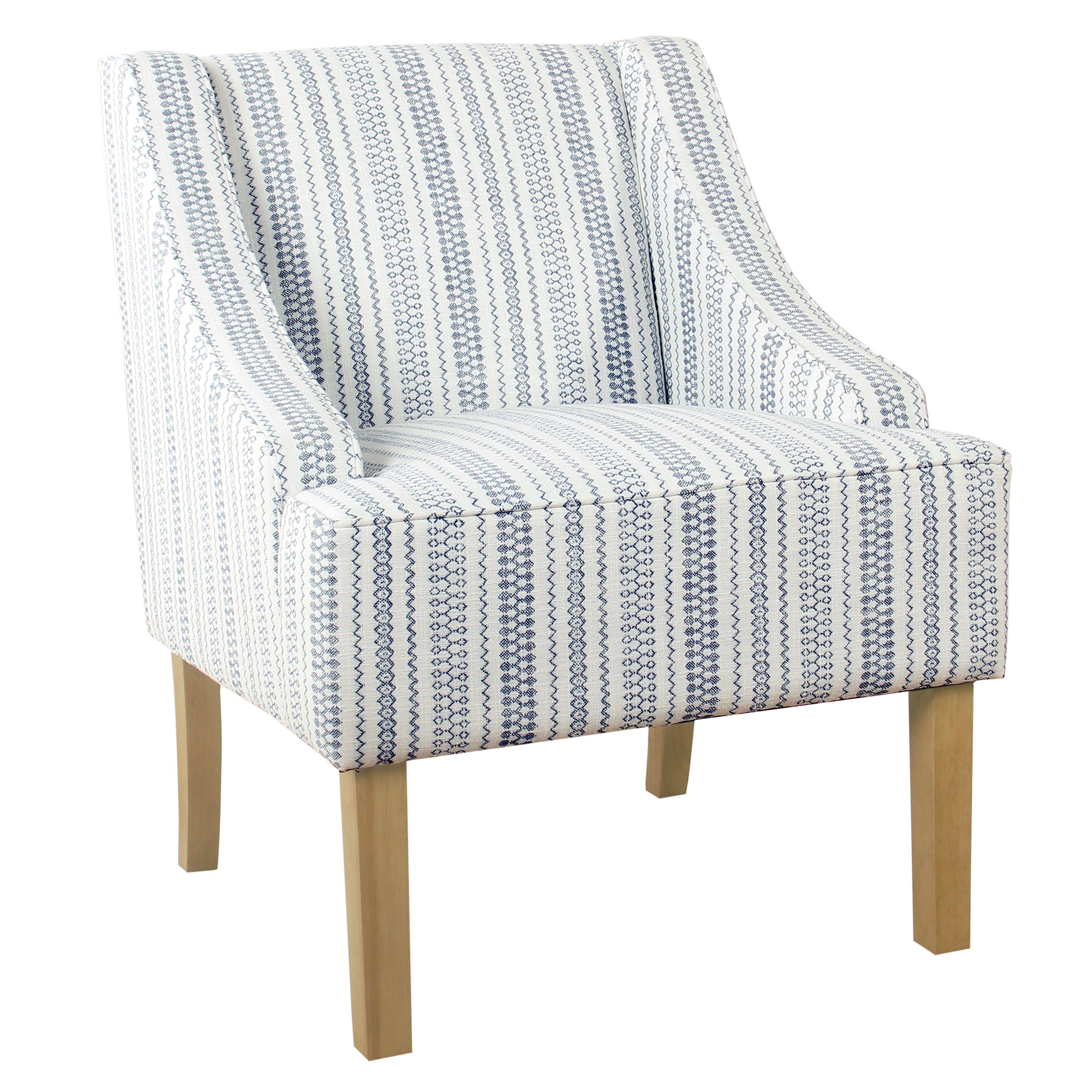 Homepop Classic Swoop Accent Chair - Blue Farmhouse 3M_HUBDQLV4