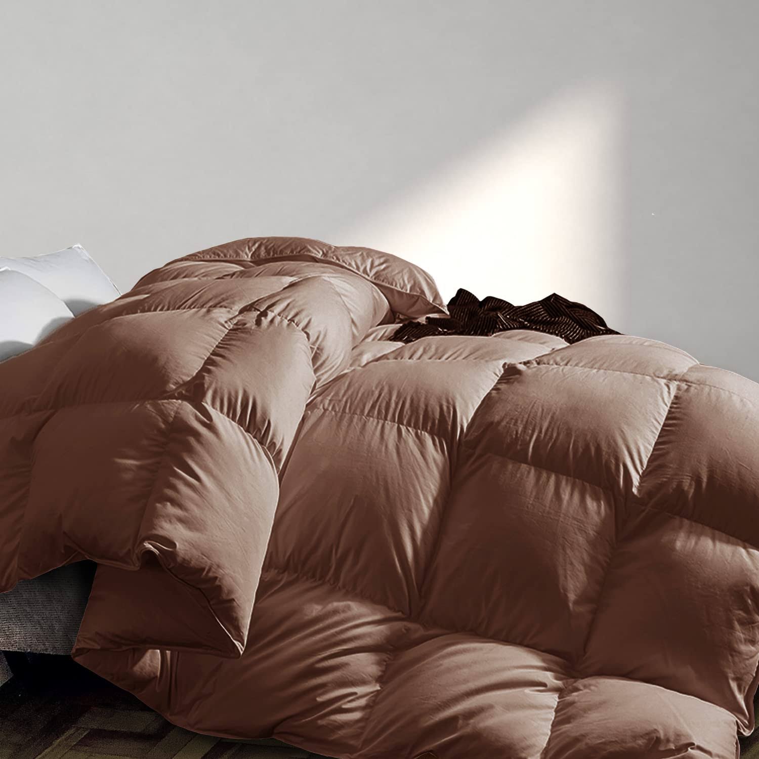 Marshmallow Dream Year-Round Feather Down Comforter, Fluffy Twin Size Duvet Insert Or Stand-Alone For All-Season Soft Cotton Fabric Down OF_YVFVPQ5K