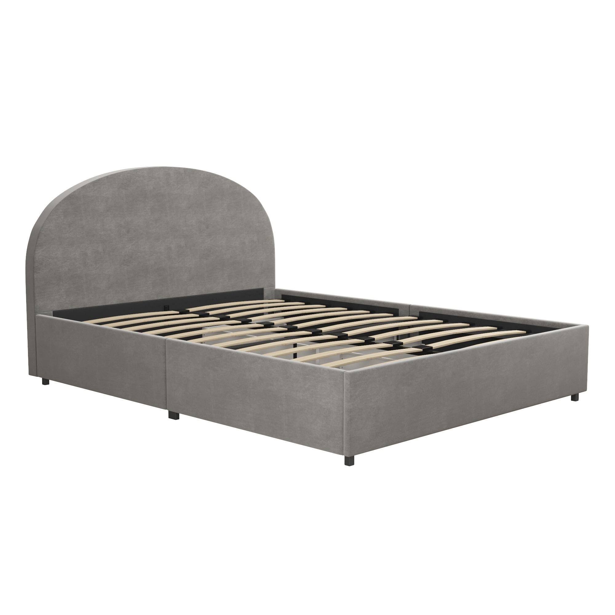 Mr. Kate Moon Upholstered Bed With Storage - Blush Velvet - GW_Y843TJA9