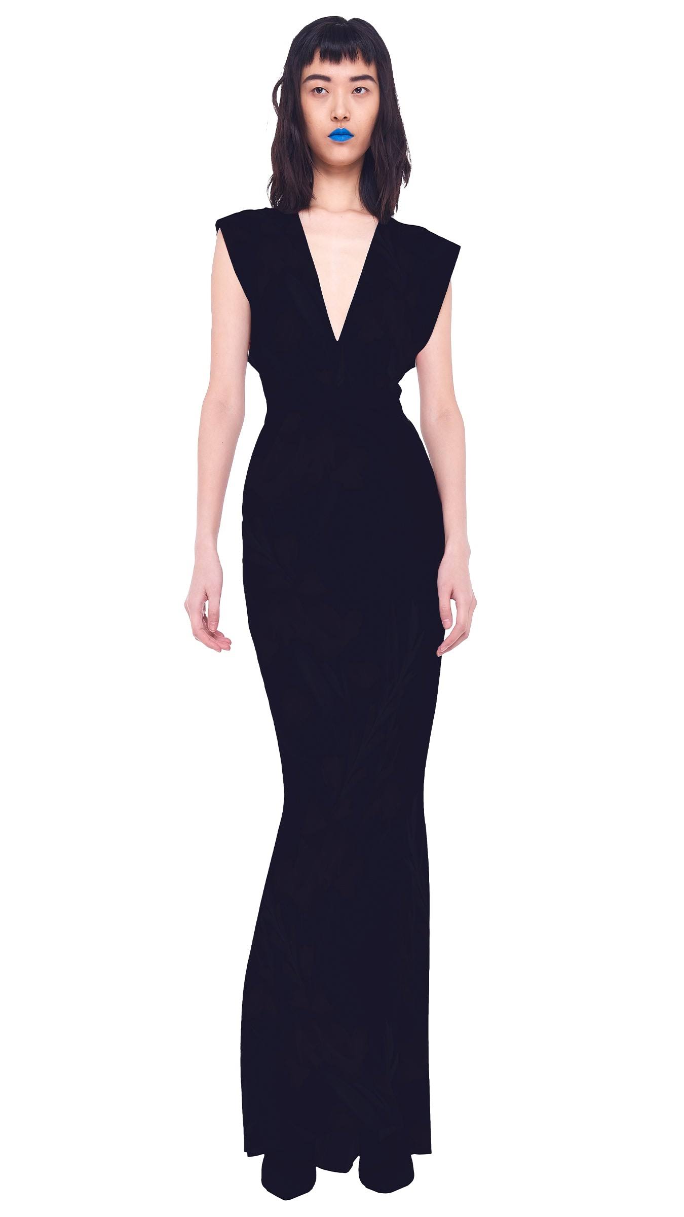 Norma Kamali Women's V-Neck Rectangle Gown - Black - Size FW_YW0B0KTC