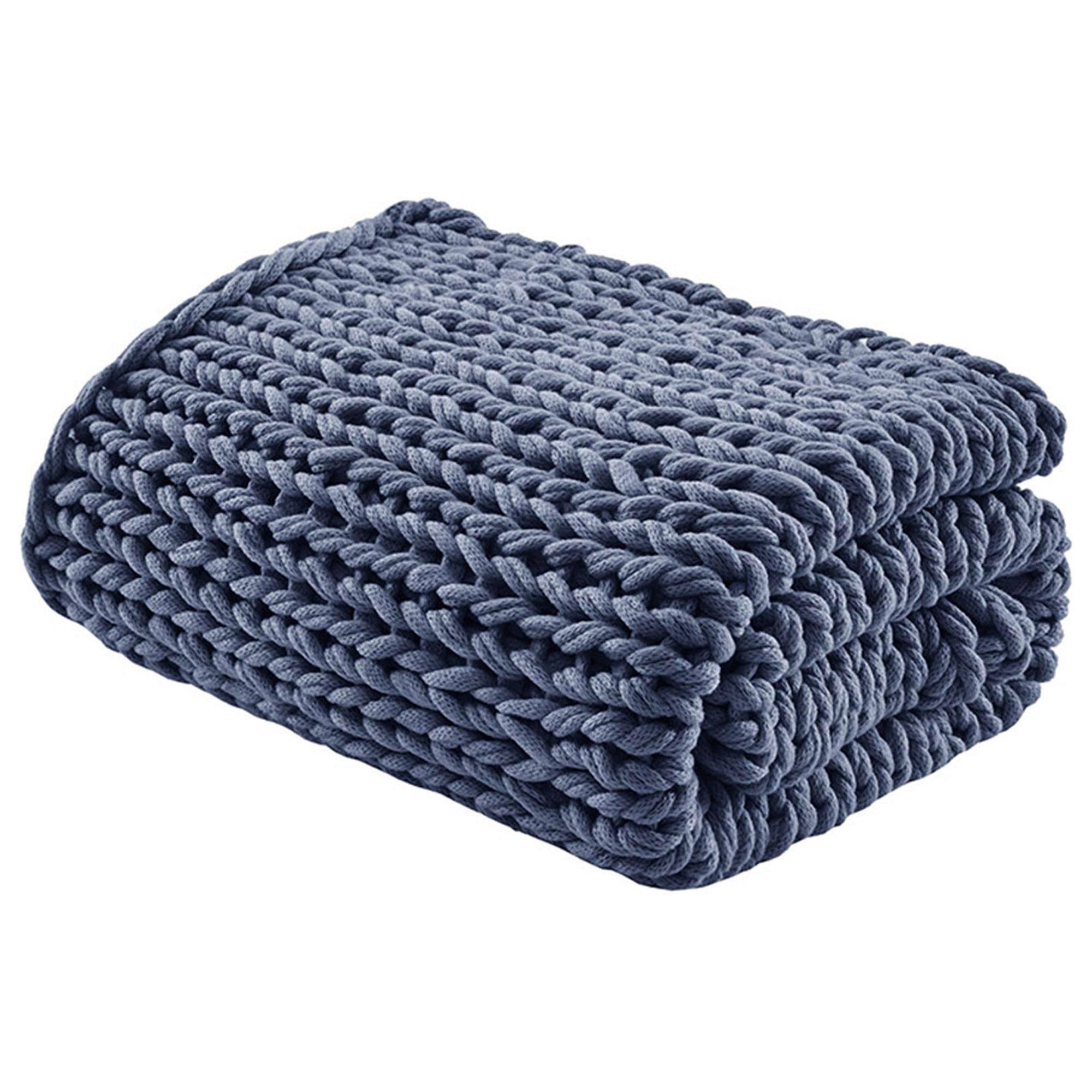Madison Park Chunky Double Knit Handmade Throw - 2J_NZIB0MMY