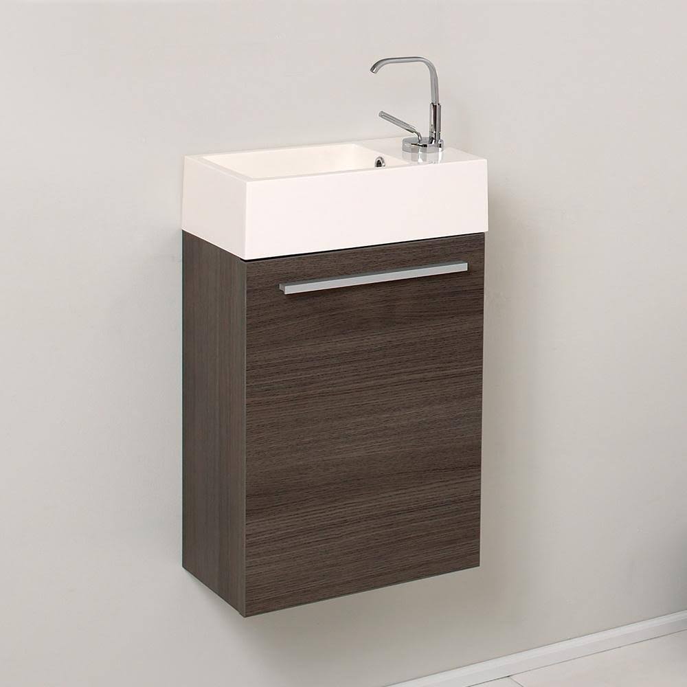 Fresca Fcb8002go-I Pulito 16 Small Gray Oak Modern Bathroom Vanity With Integrated JA_OCB4T8OV