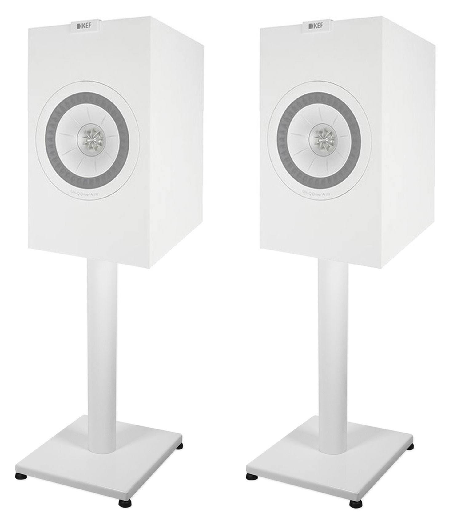 Pair 21 Steel White Stands For Kef Q150 Bookshelf Y9_U1HVKV8X