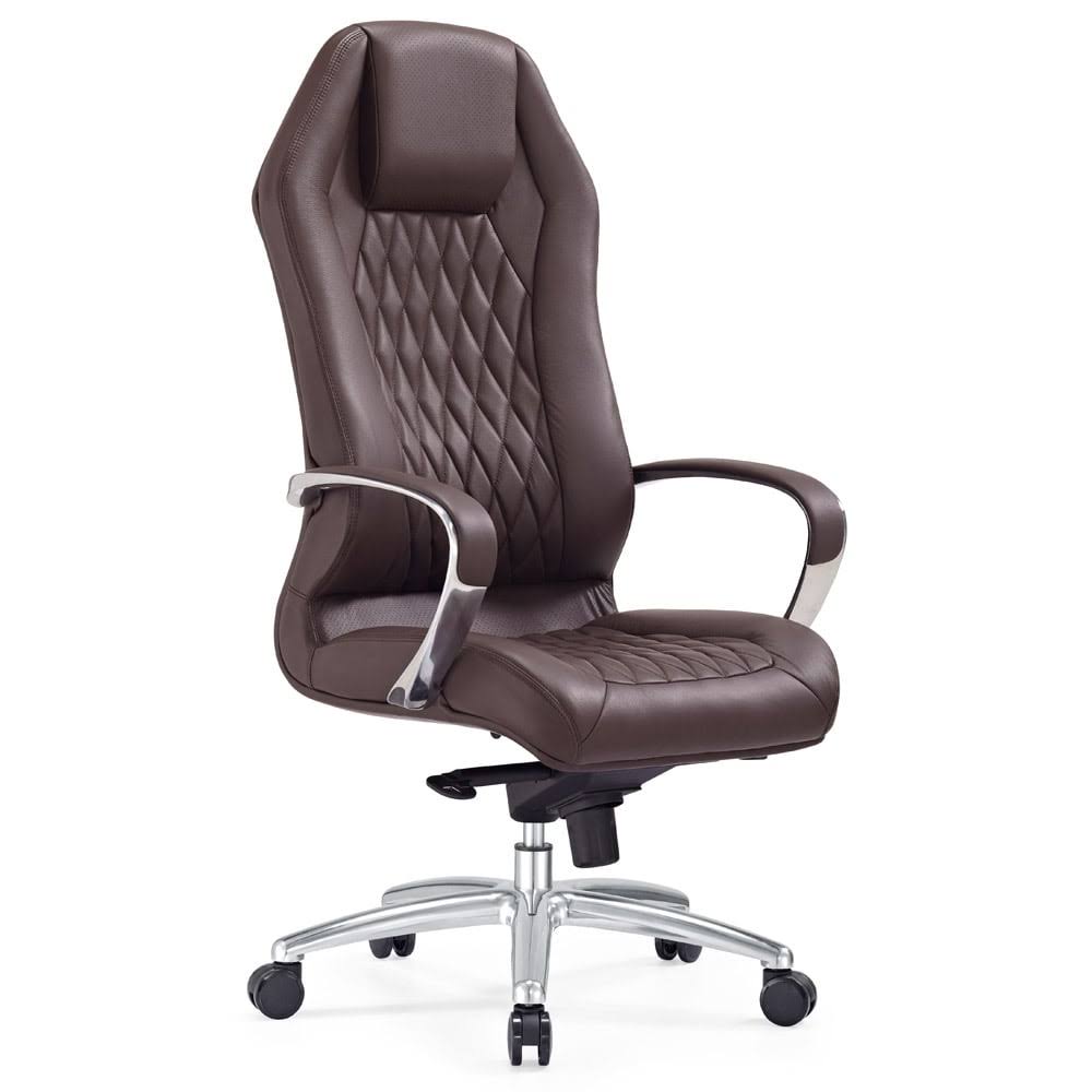 Sterling Genuine Leather Executive Chair With Aluminum HN_7SZVAEIP