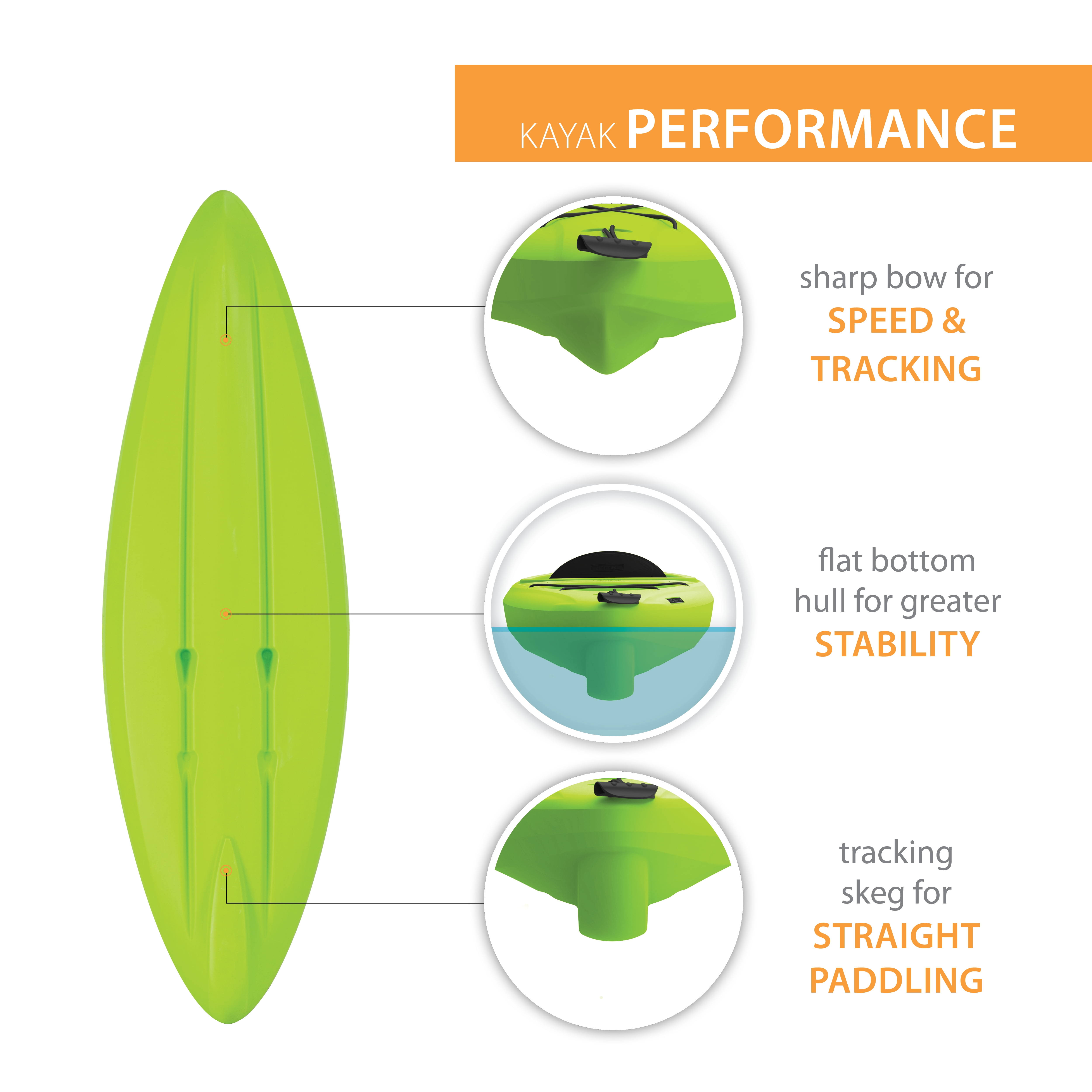 Lifetime Pacer 8 Ft Sit-In Kayak (Paddle Included), 91032, K1_7ONRT4Q2