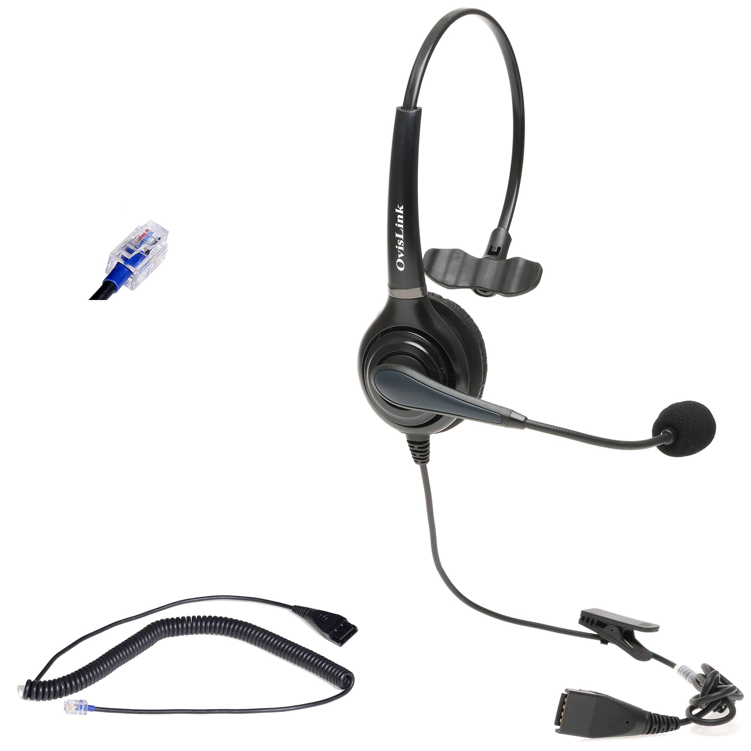 Ovislink Call Center Headset For Polycom Soundpoint Ip Phones With Rj9 Headset Jack - S0_6MRFMUGF