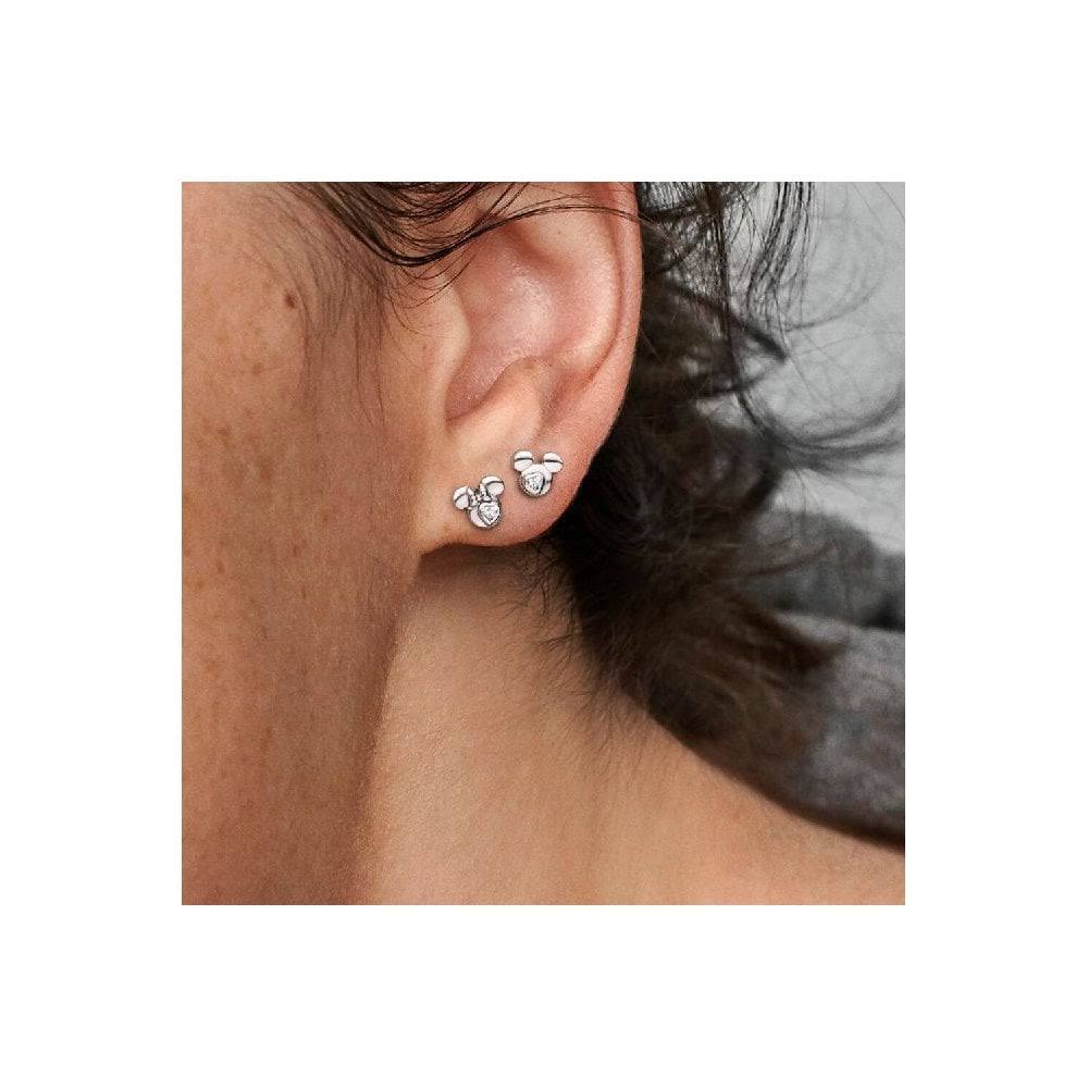 Pandora - Disney, Mickey Mouse & Minnie Mouse Silhouette Stud DY_ZA9CR4JK