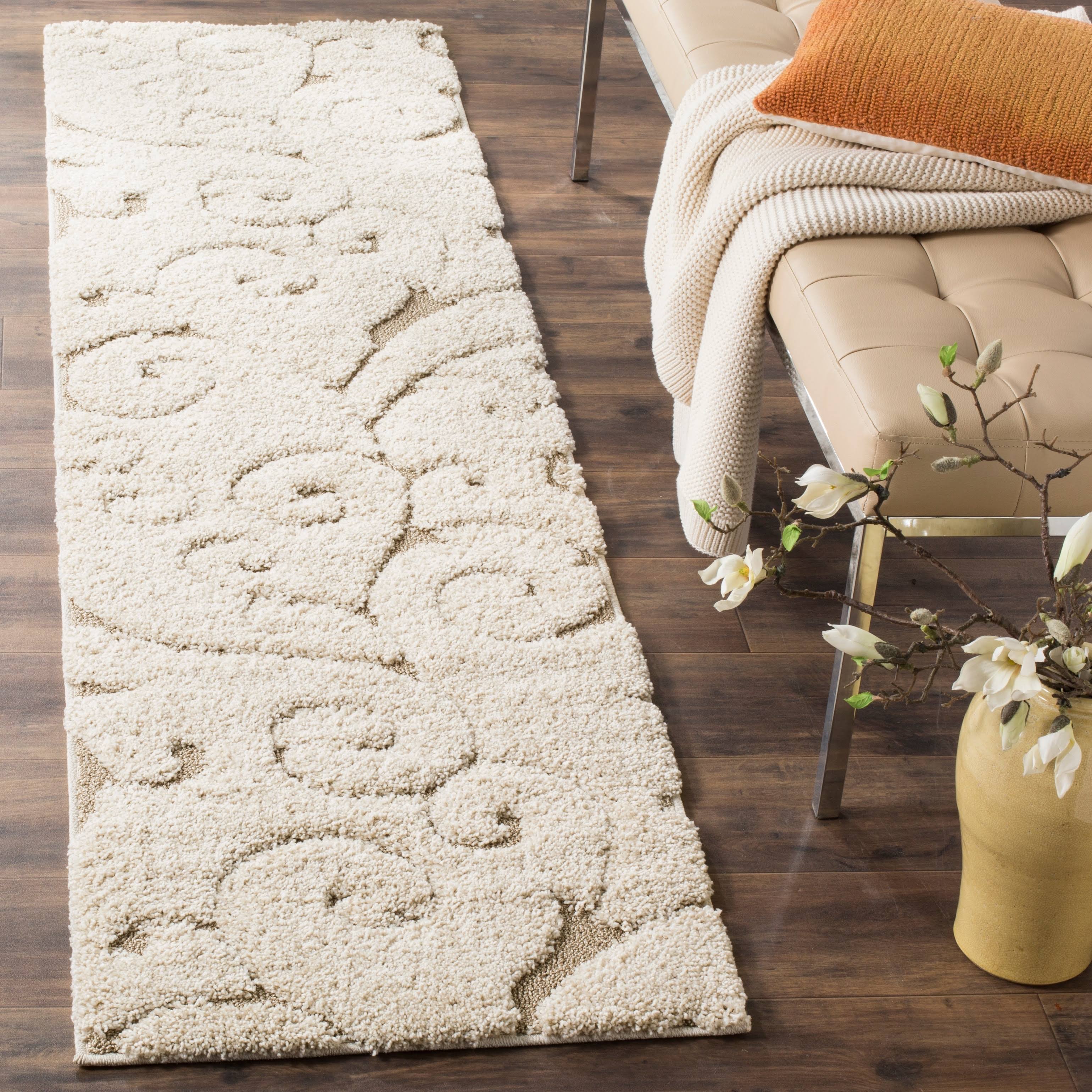 Safavieh Florida Shag Sg455-6511 3'3 X 5'3 Dark Blue / Cream Area 8X_FDSQPWK1