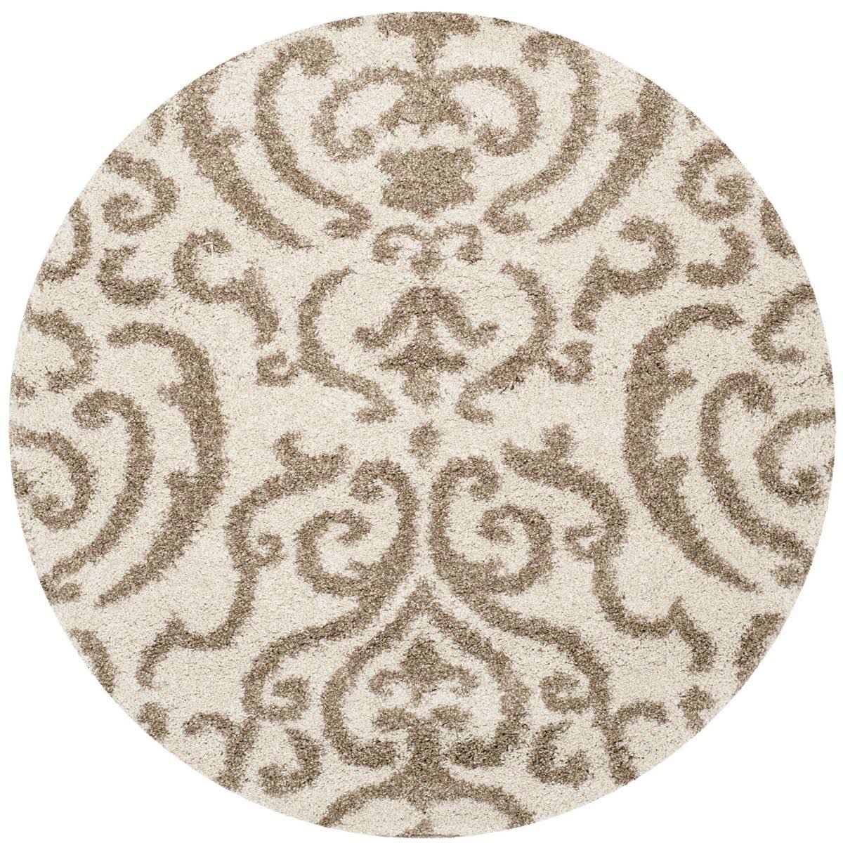 Safavieh Florida Shag Sg455-6511 3'3 X 5'3 Dark Blue / Cream Area 8X_FDSQPWK1