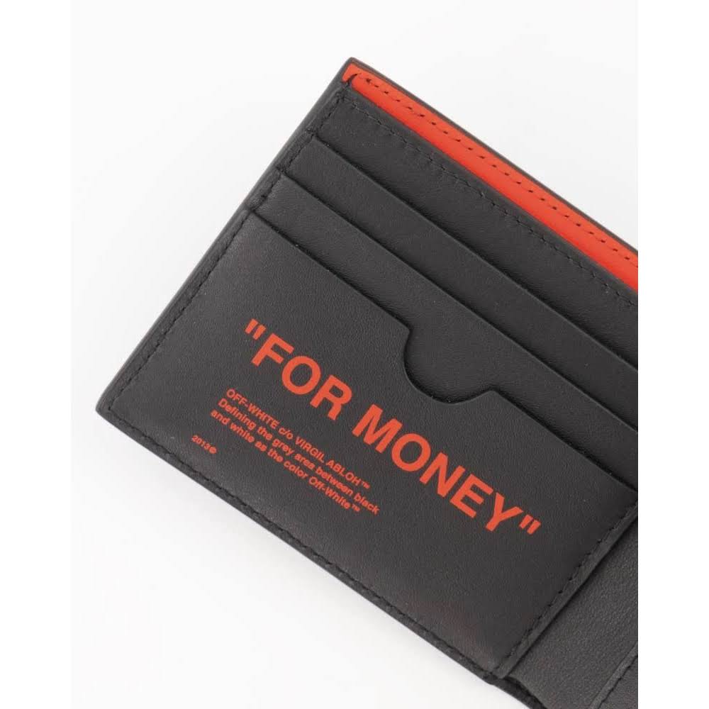 Off-White Quote Leather Bifold Wallet In Black SP_F4FJUUC6