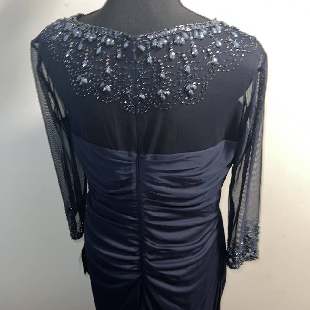 Petite Women's Alex Evenings Embellished A-Line Gown - 10p / Dark EO_ZNY4YSZI