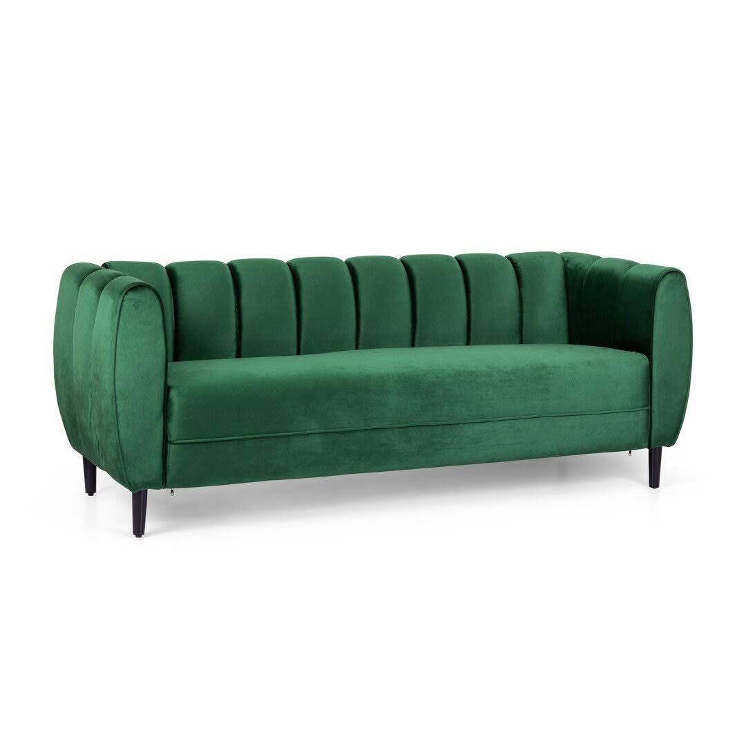 83.25x22 Velvet Flared Arm Sofa Everly Quinn Fabric: 1D_1FXEDNFY