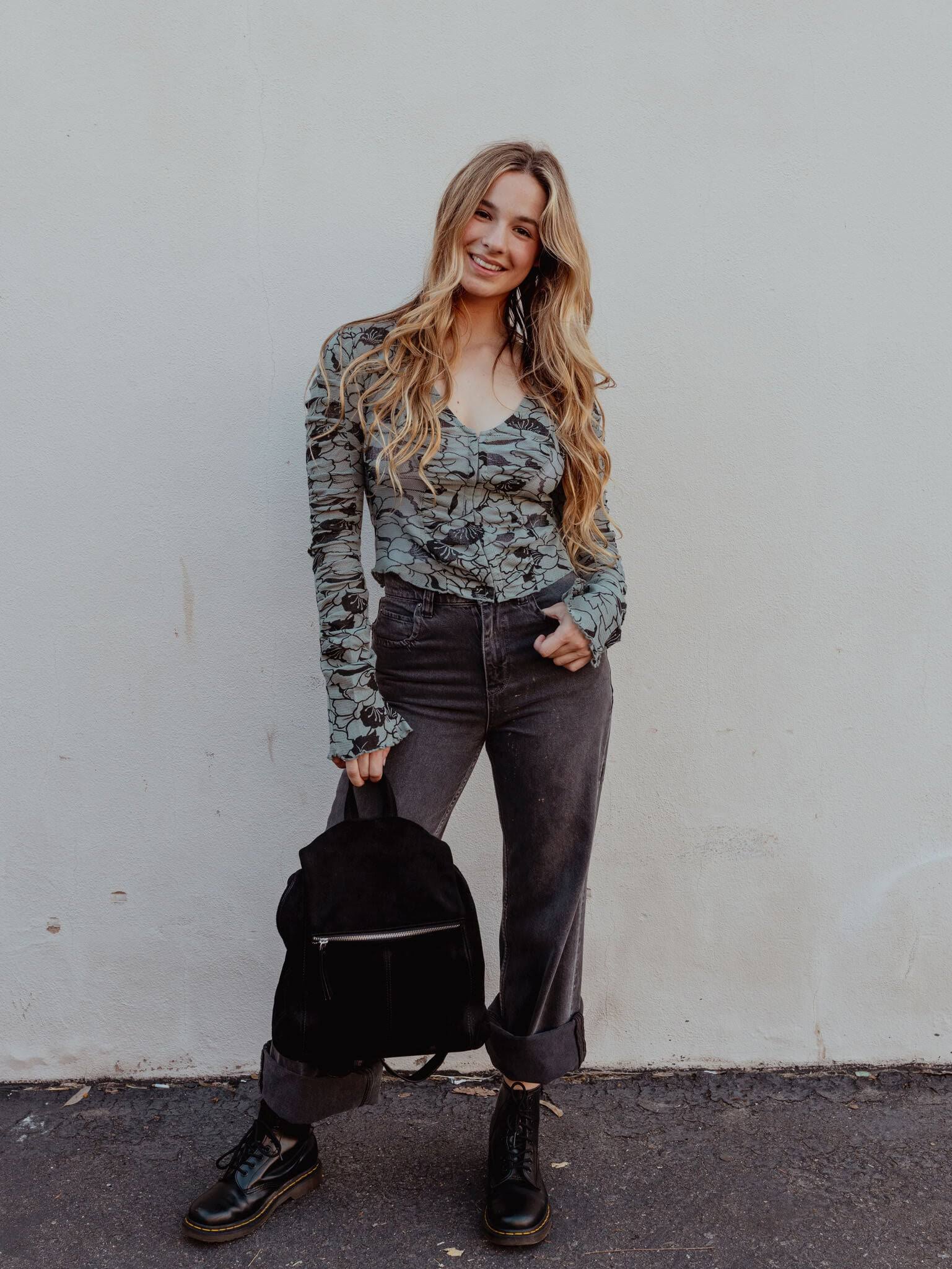 Free People Tinsley Baggy High Rise Jeans - Washed Black - 31_NV6GG3QS