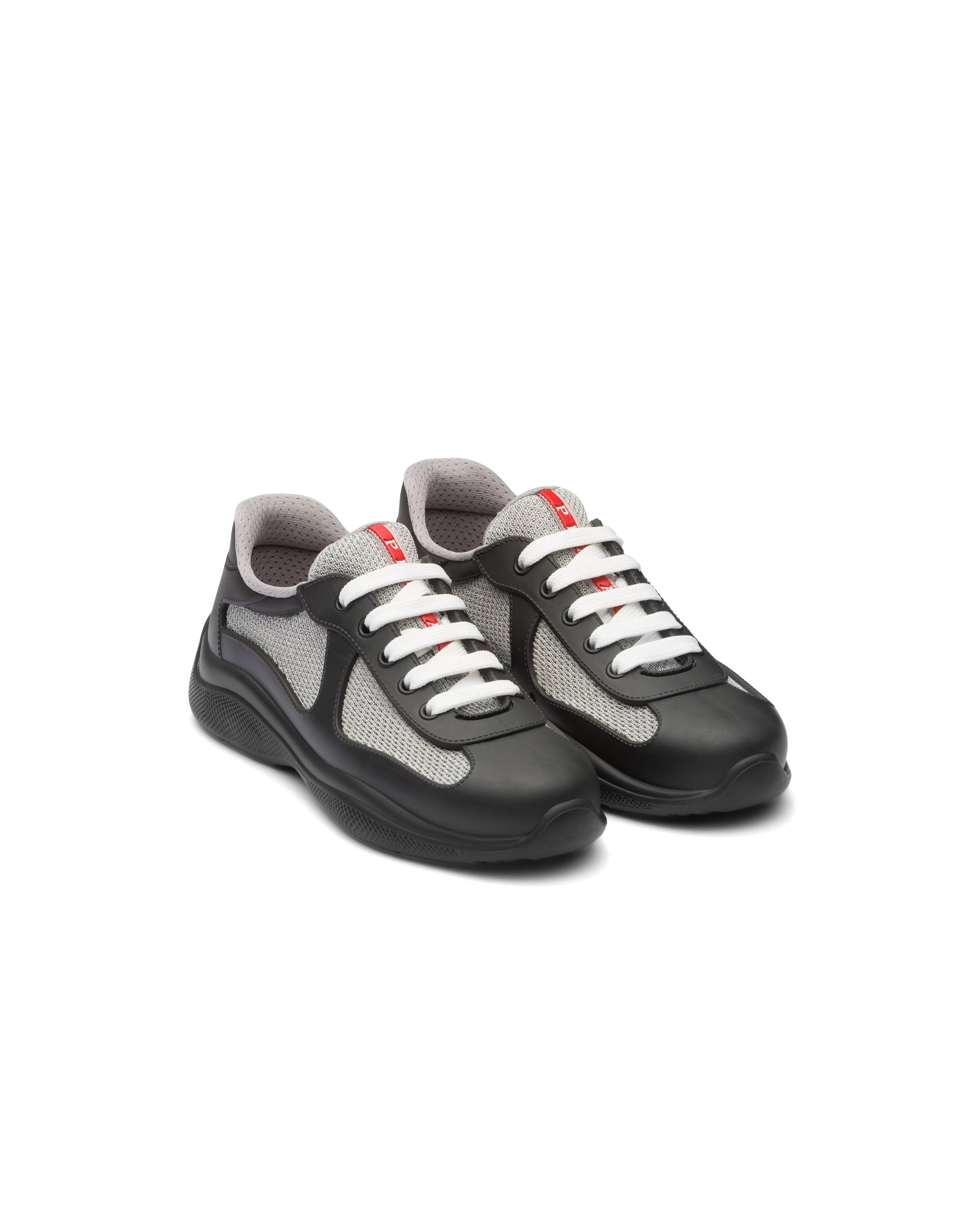 Prada America's Cup Soft Rubber And Bike Fabric Sneakers, Women, Black, Size MH_IBLHJU0F