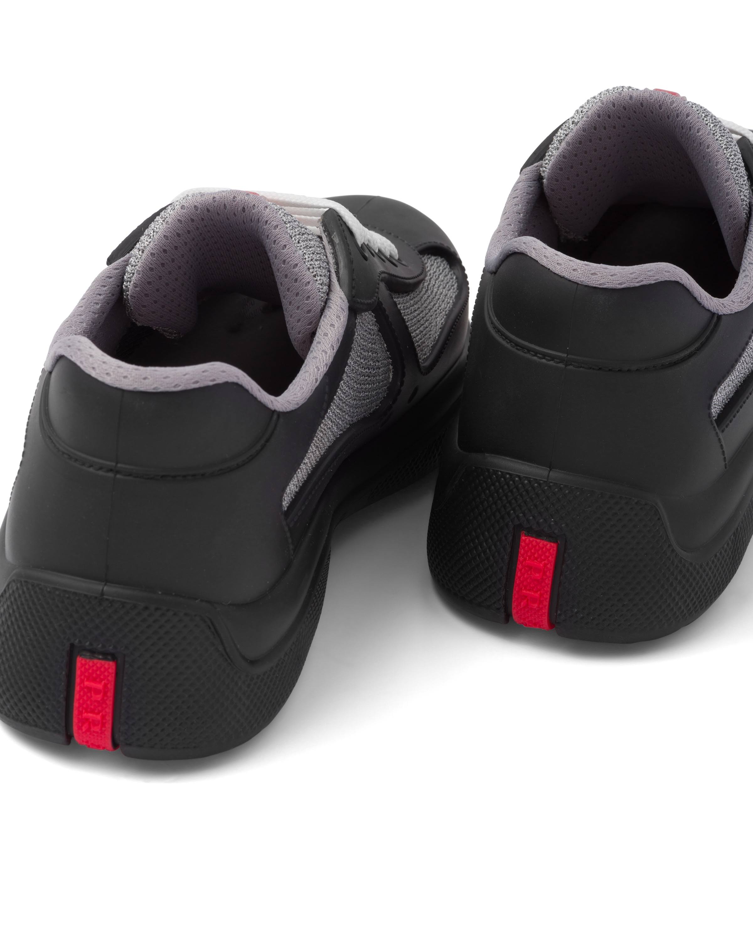 Prada America's Cup Soft Rubber And Bike Fabric Sneakers, Women, Black, Size MH_IBLHJU0F