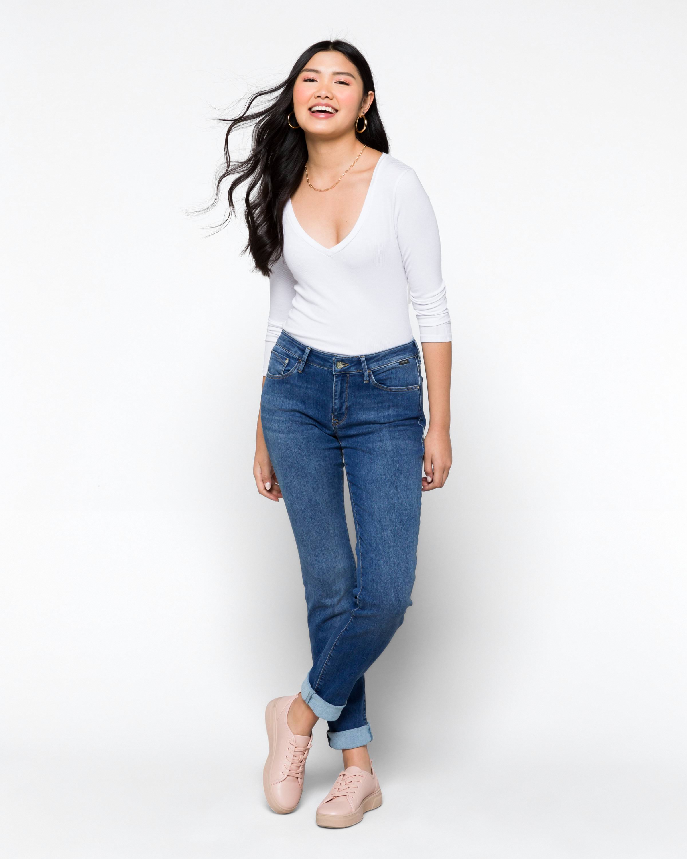Mavi Women's Emma Slim Boyfriend In Mid 2D_PWJN691G