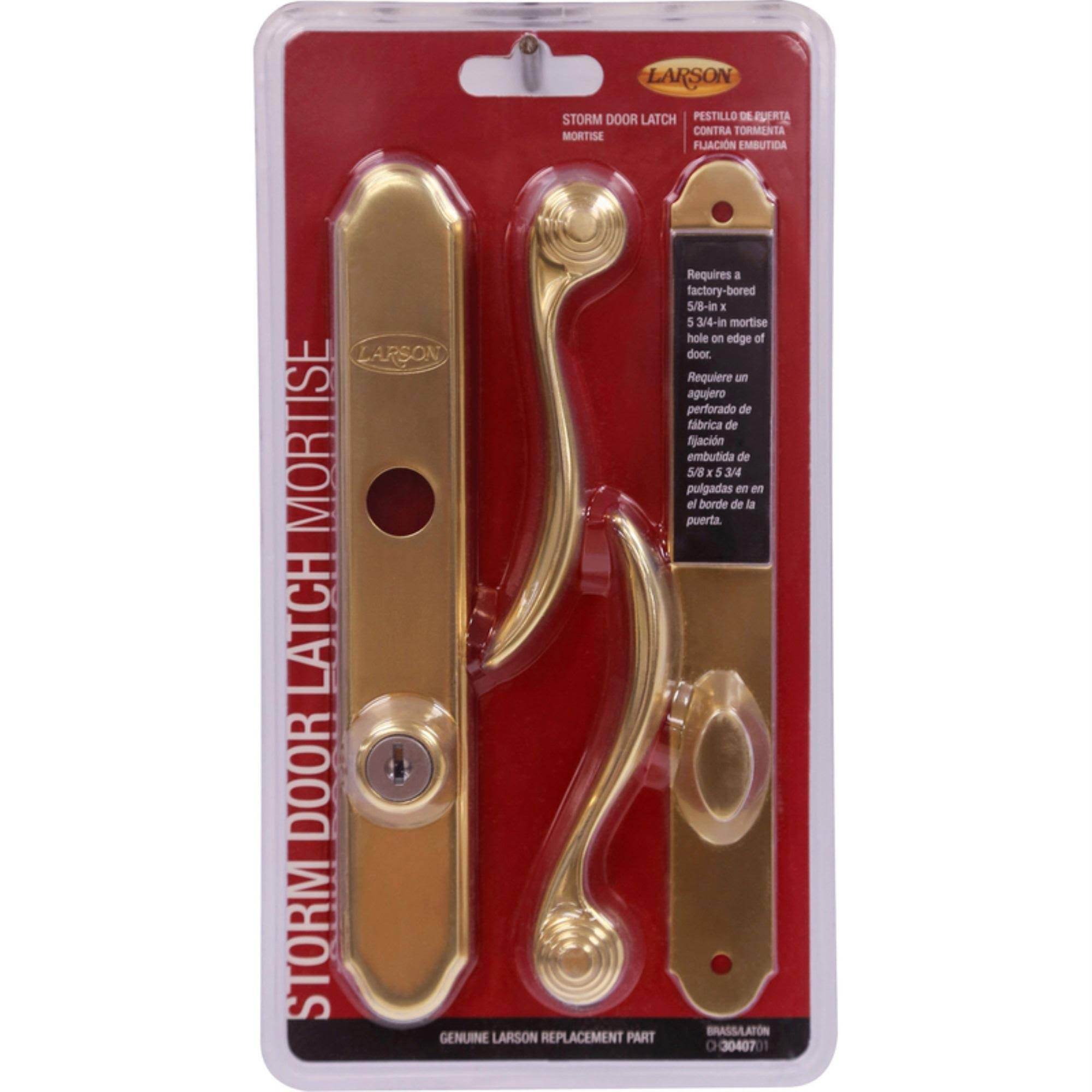 Larson Ch3040701 Storm Door Mortise Latch, Bright PR_XGDKCZ99