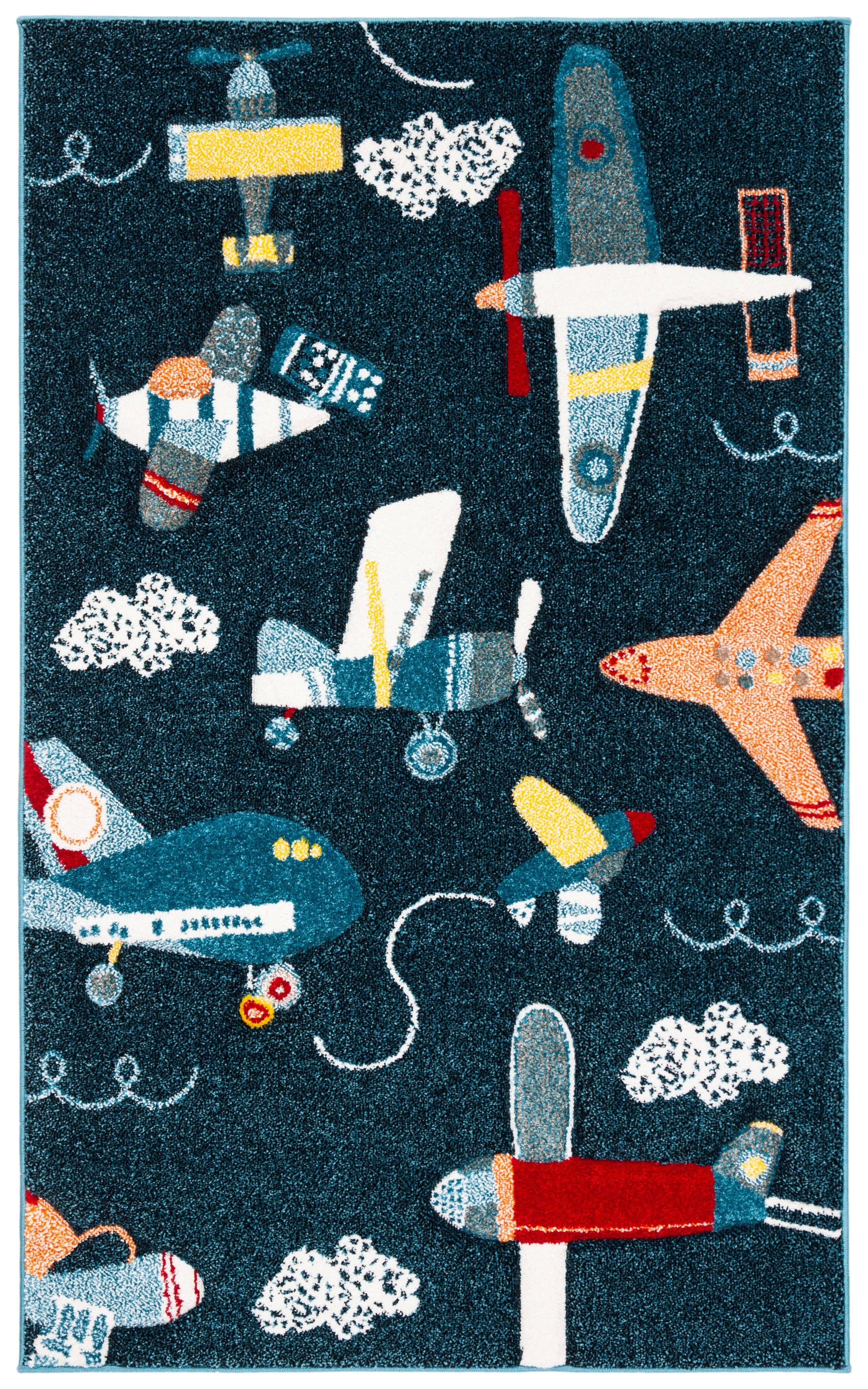 Safavieh Carousel Kids Ardak Airplane Rug - 5'3 X 7'6 - Navy/YR_E4HKJ8YS
