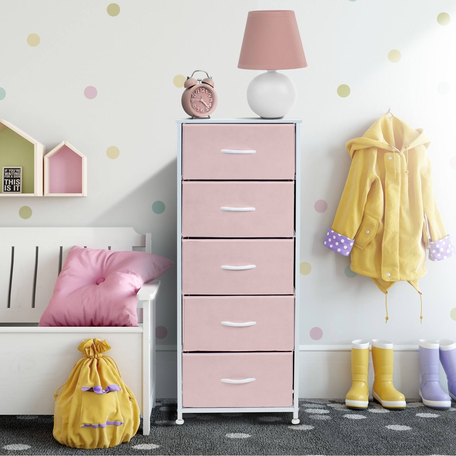 Sorbus 5 Tall Drawers Chest Dresser - DP_DTYIIMPQ