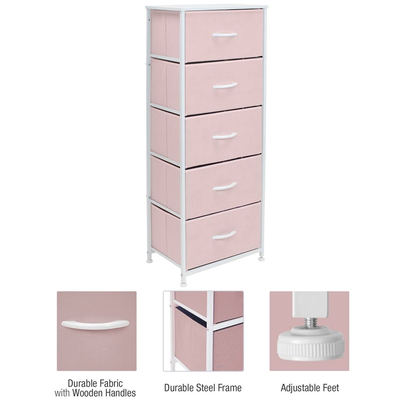 Sorbus 5 Tall Drawers Chest Dresser - DP_DTYIIMPQ