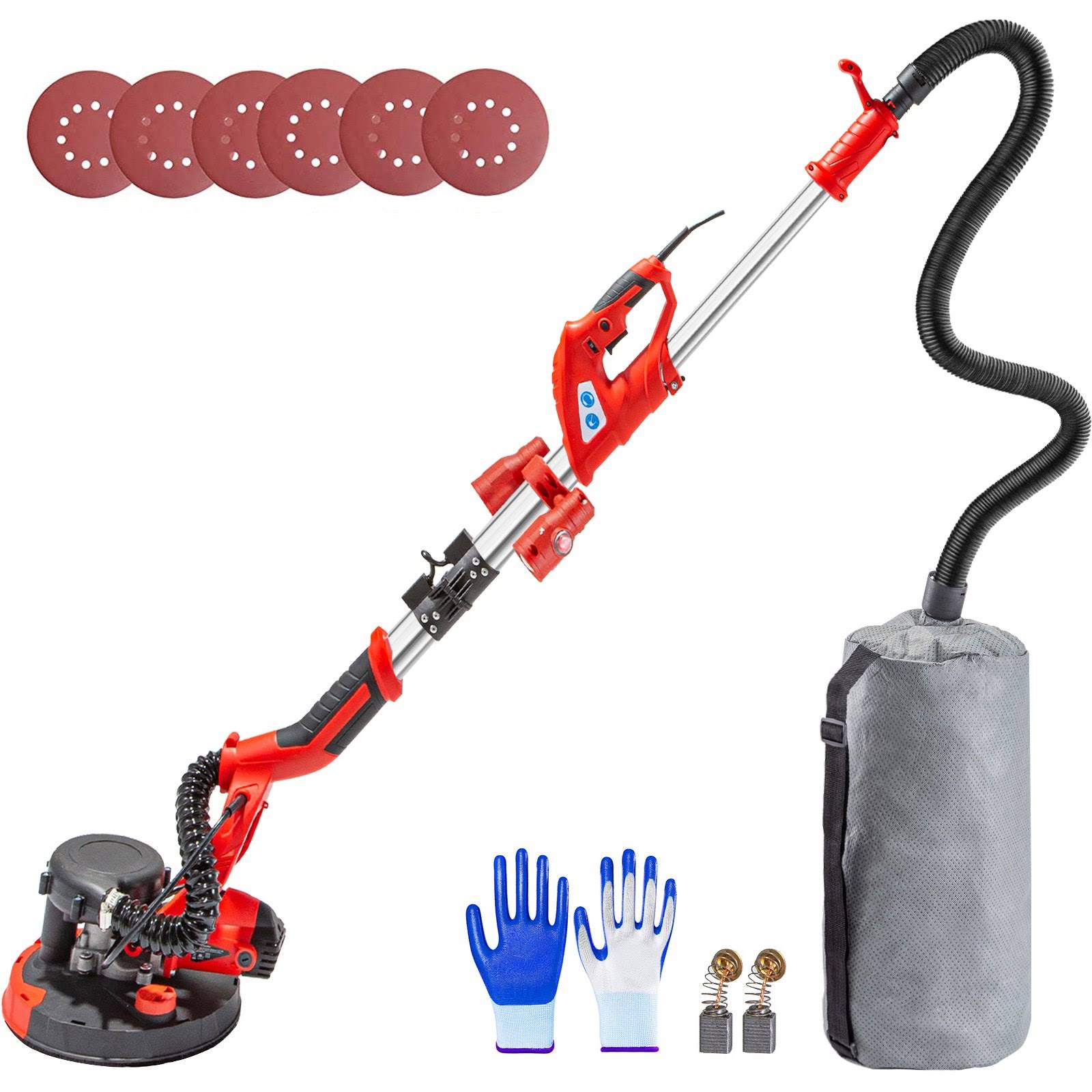 Vevor Drywall Sander 750w 225mm Flodable Handle 5 Speed W/ Led Light And Vacuum M1_HTBTFFJR