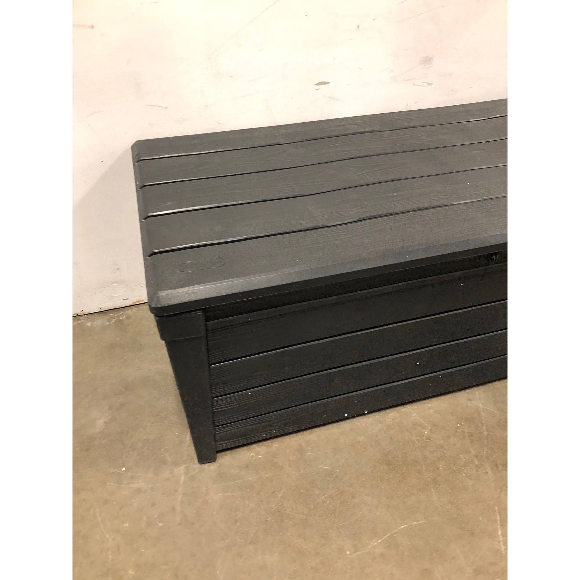 Keter Brightwood Outdoor Plastic Deck Box All-Weather Resin Storage - Anthracite Gray - 120 IJ_3RWWWHHC