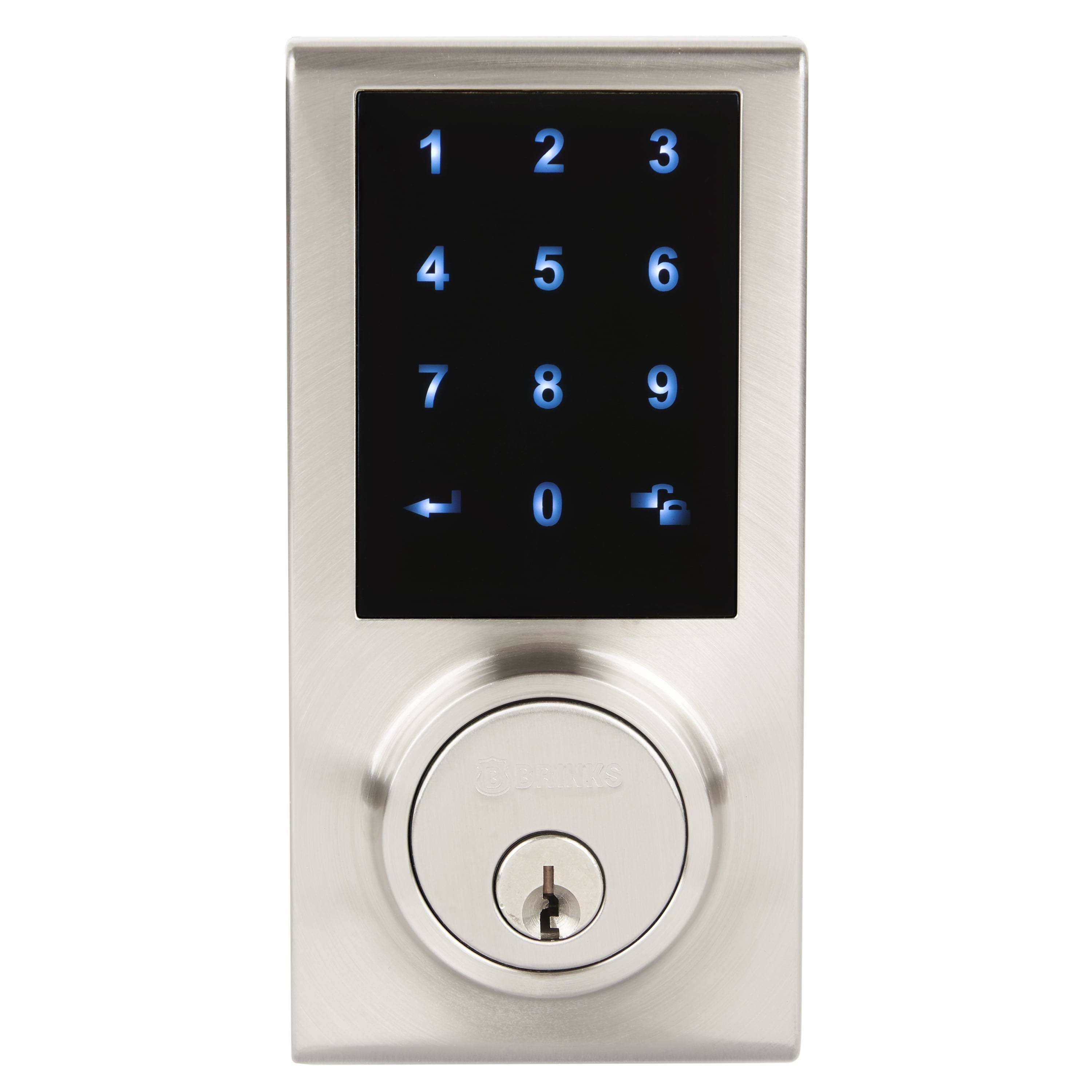 Brinks Electronic Touchscreen Deadbolt Lock In Satin Nickel VH_XJ5WUHNC