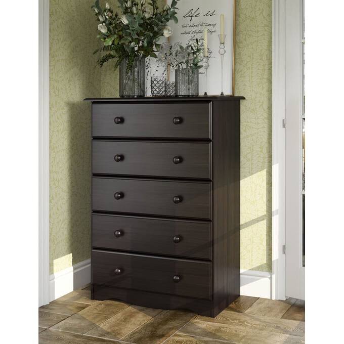 Palace Imports 53102 Mahogany 100% Solid Wood 5-Drawer ZB_F3NDSDGK
