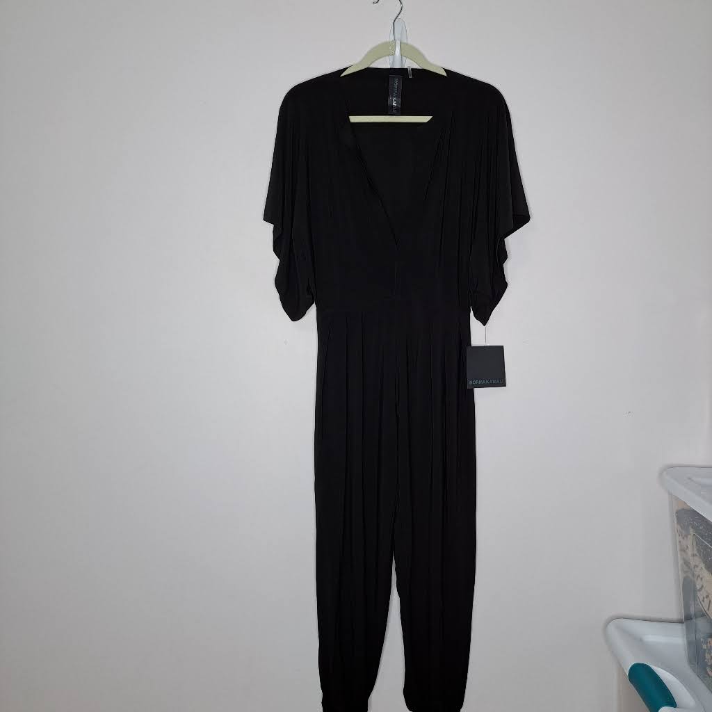 Norma Kamali Rectangle Jog Jumpsuit - Black / Size P1_AKBOAER8