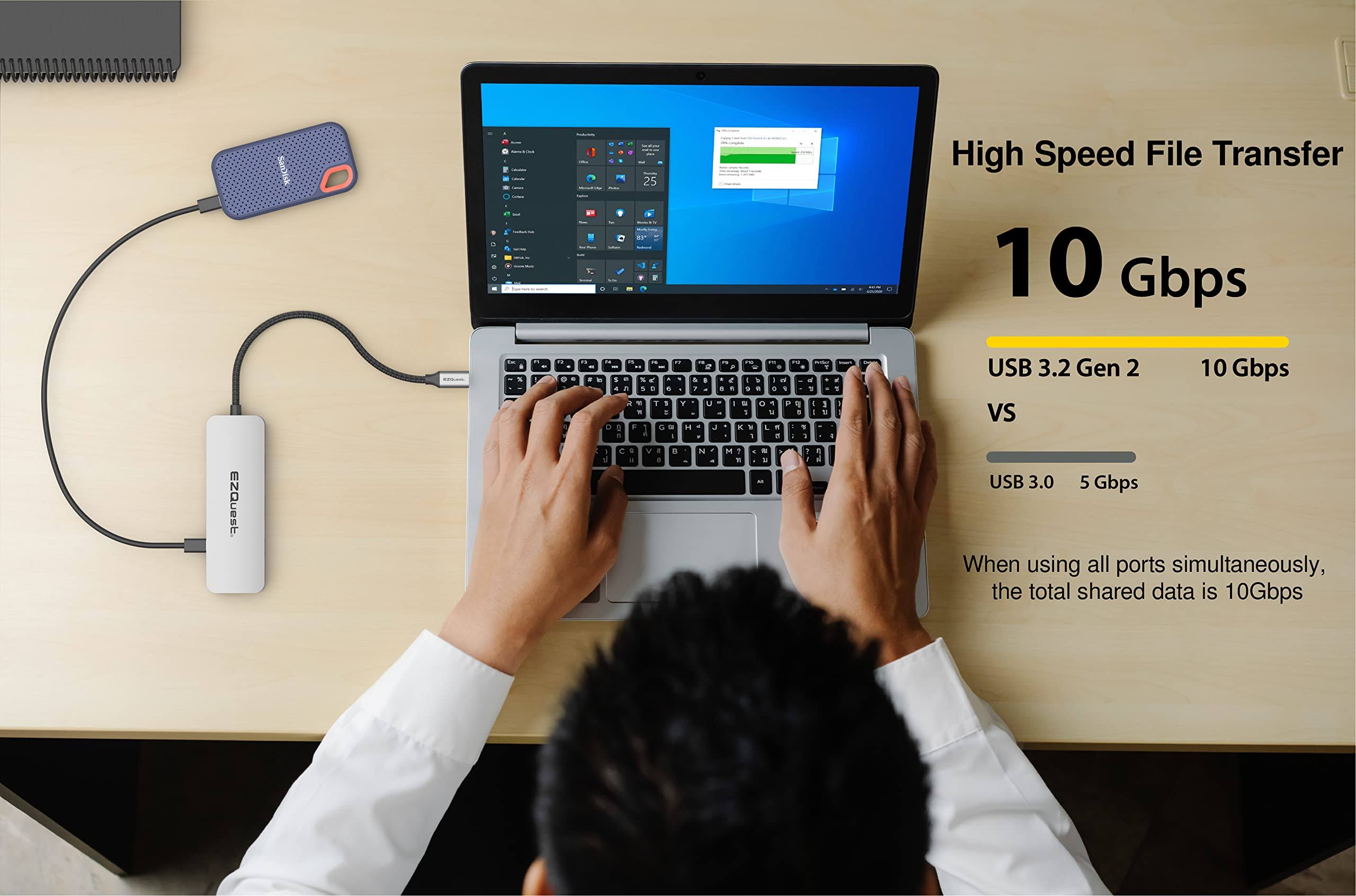 Ezquest Usb-C Gen 2 Hub Adapter 7 LG_O8CBEZDZ